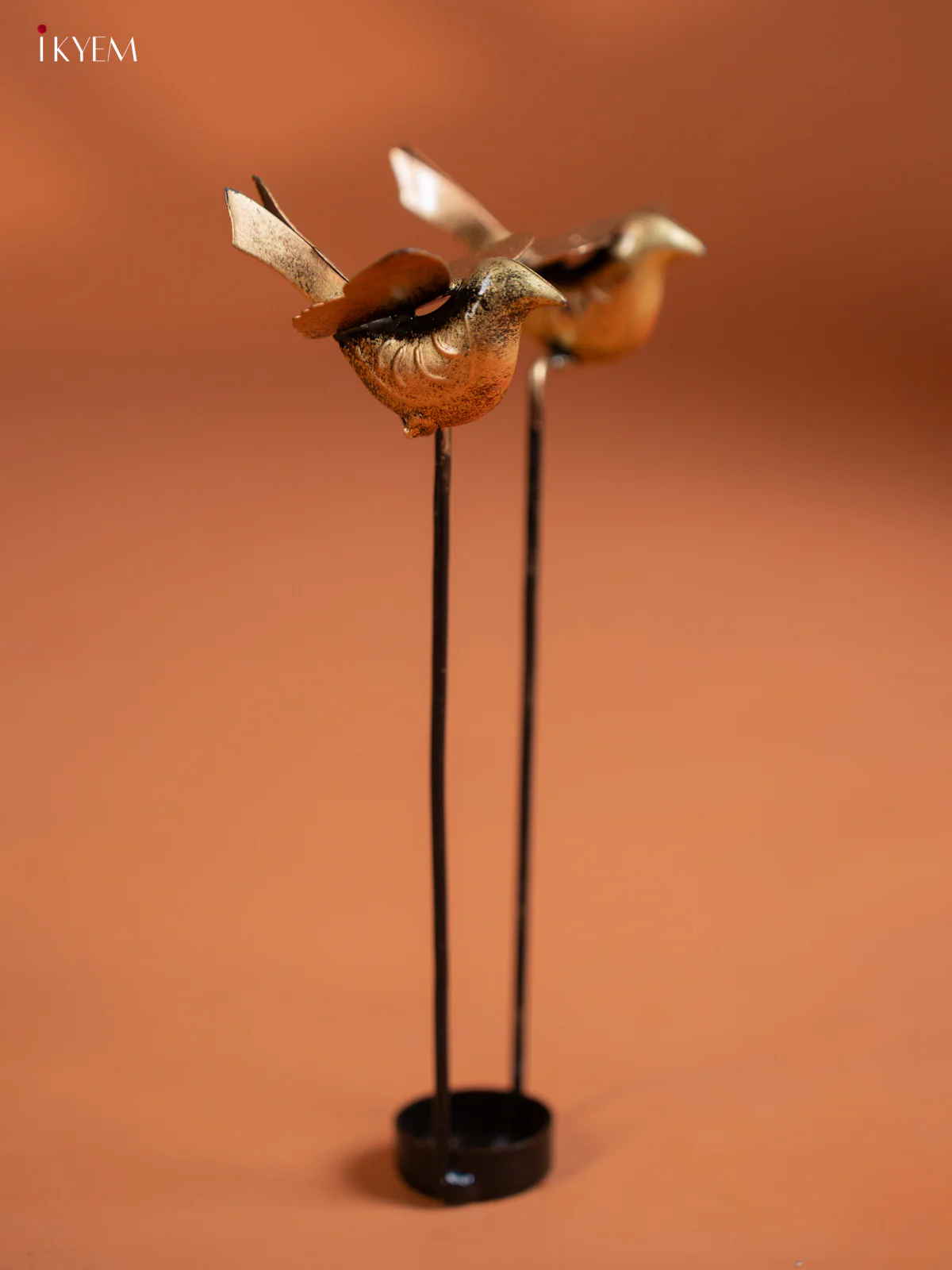 Metal Pot Shape T- light with Bird - Big - KG01145 - Image 4