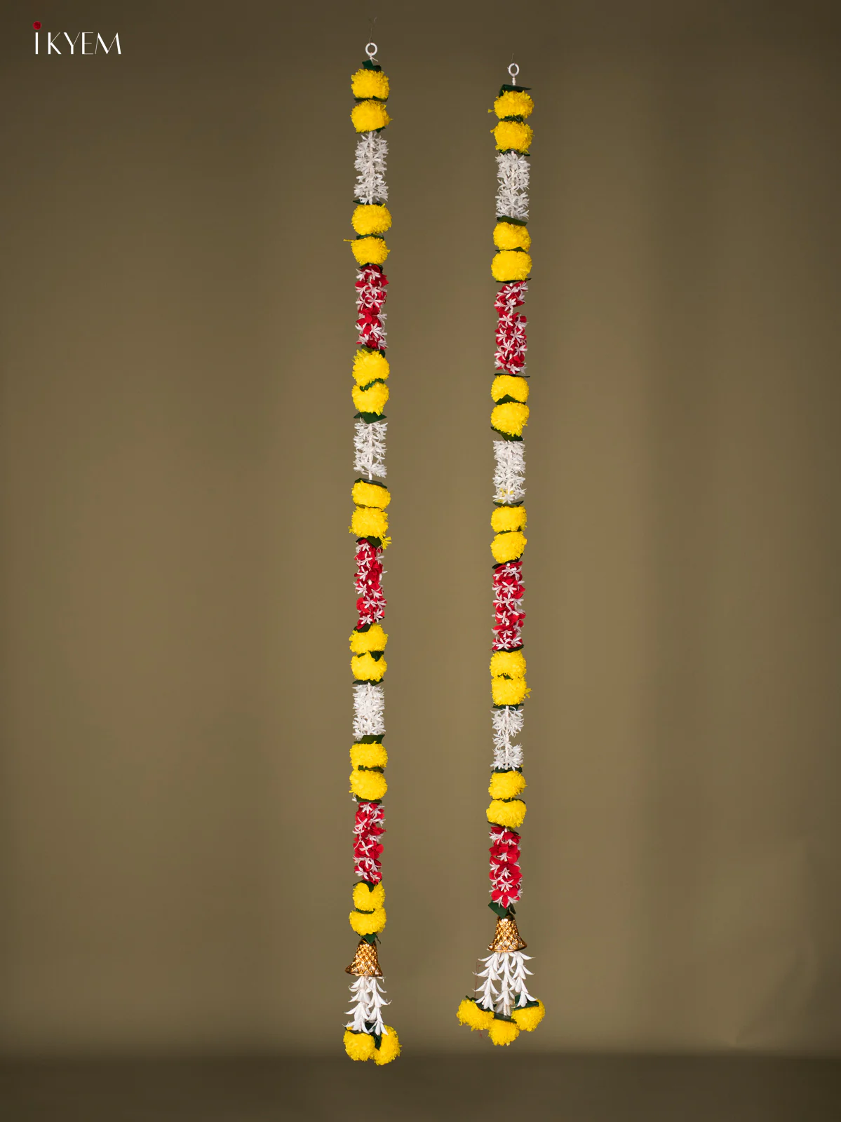 Artificial flowers Toran - red with yellow - 60 Inch - KG04113