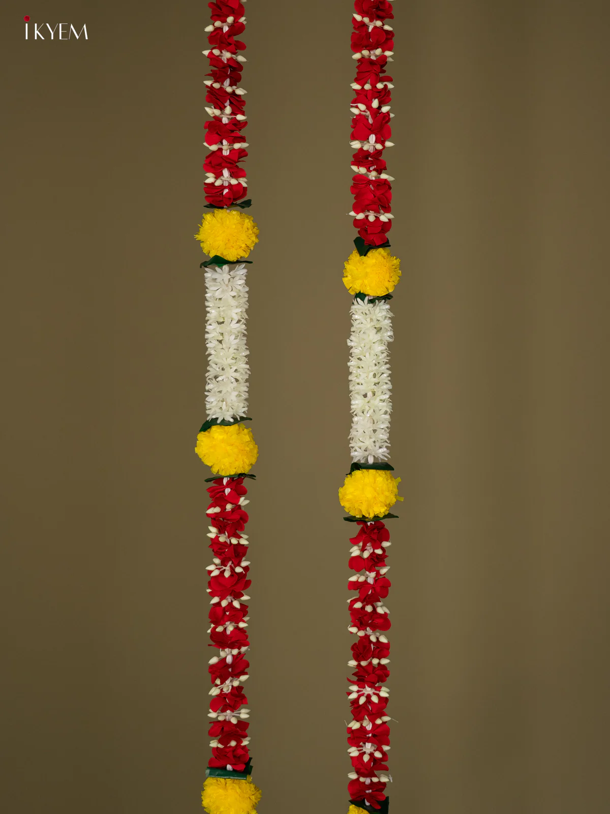 Artificial flowers Toran - Dark pink with yellow - 61 Inch - KG04115 - Image 2