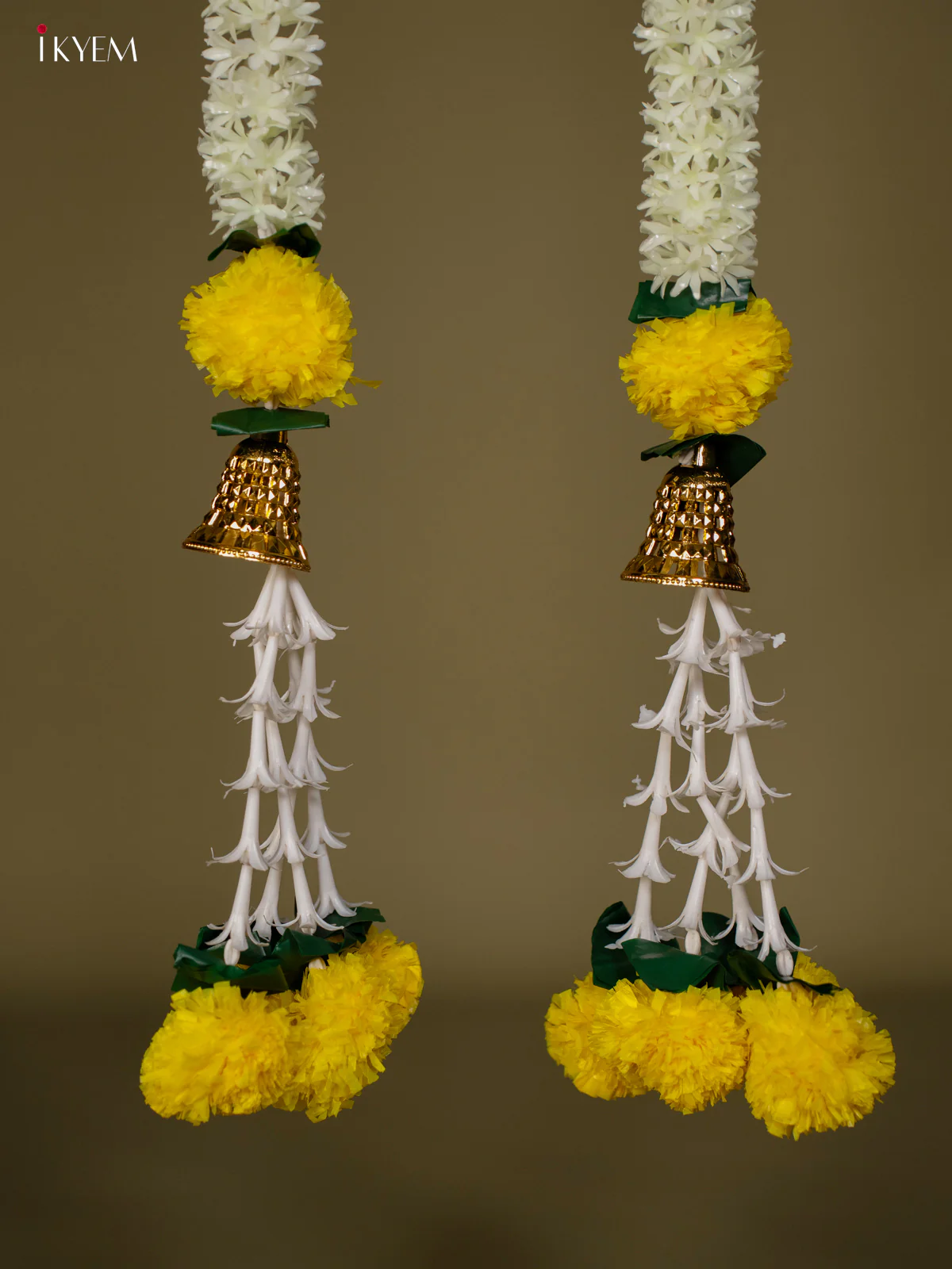 Artificial flowers Toran - Dark pink with yellow - 61 Inch - KG04115 - Image 4