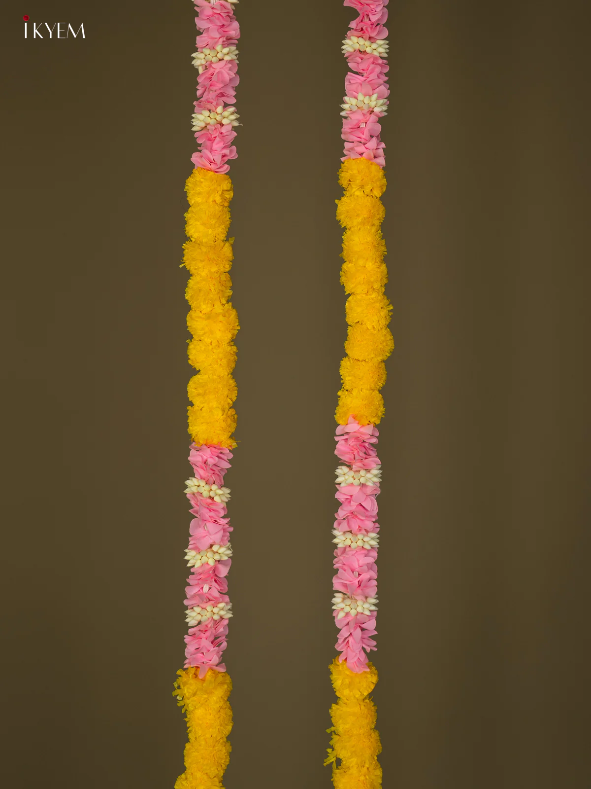 Artificial flowers Toran - Light pink with yellow - 59 Inch -  KG04124 - Image 2