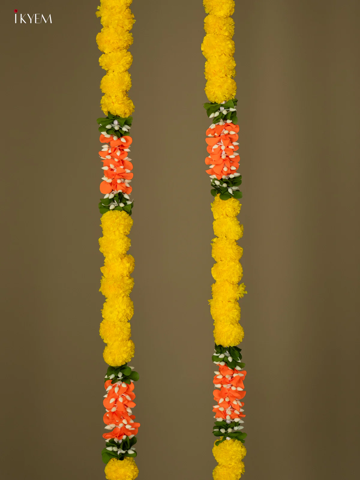 Artificial flowers Toran - orange with yellow - 58 Inch - KG04129 - Image 2