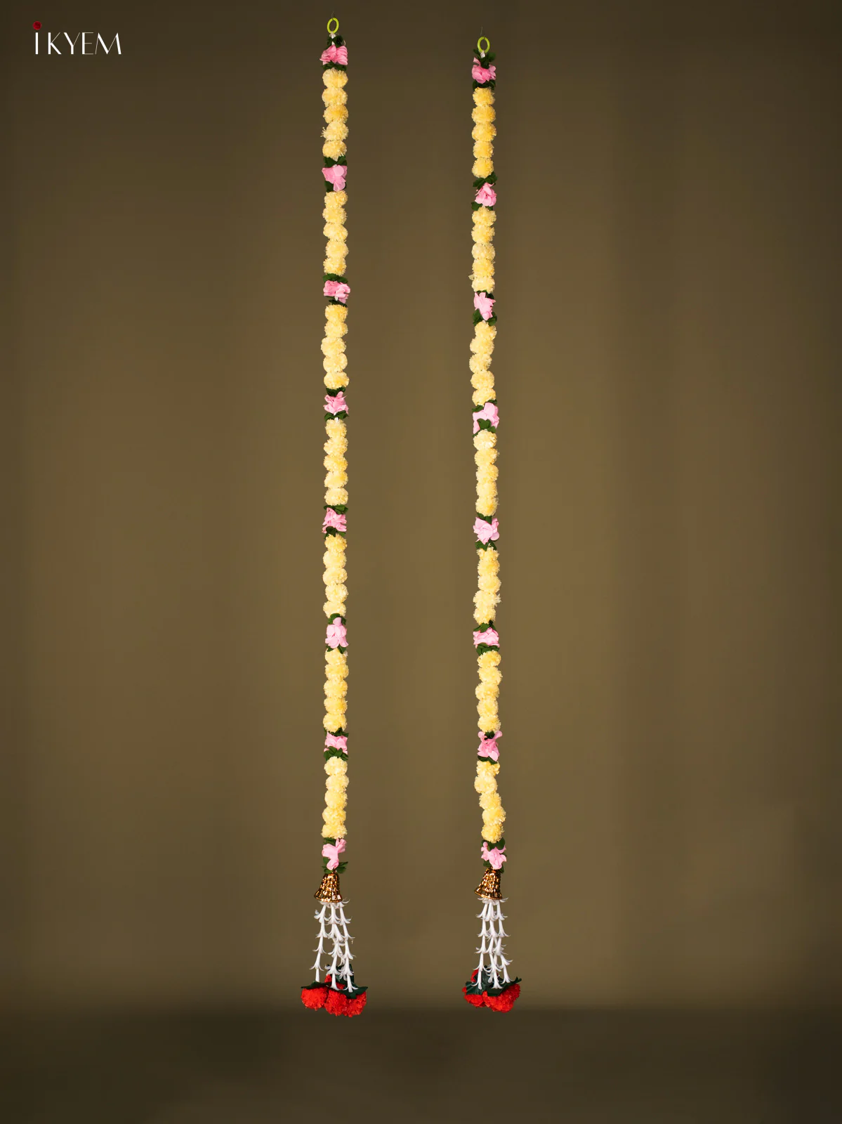 Artificial flowers Toran - light pink with Light Yellow - 58 Inch - KG04135