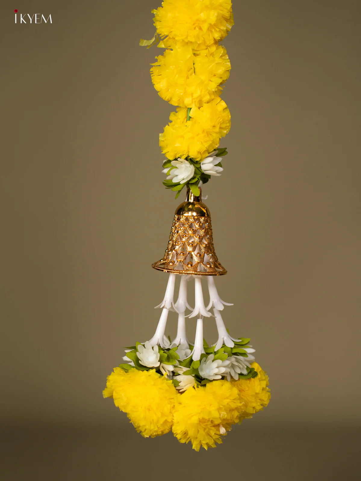 Artificial flowers Toran - yellow with light pink - 66 Inch - KG04137 - Image 4