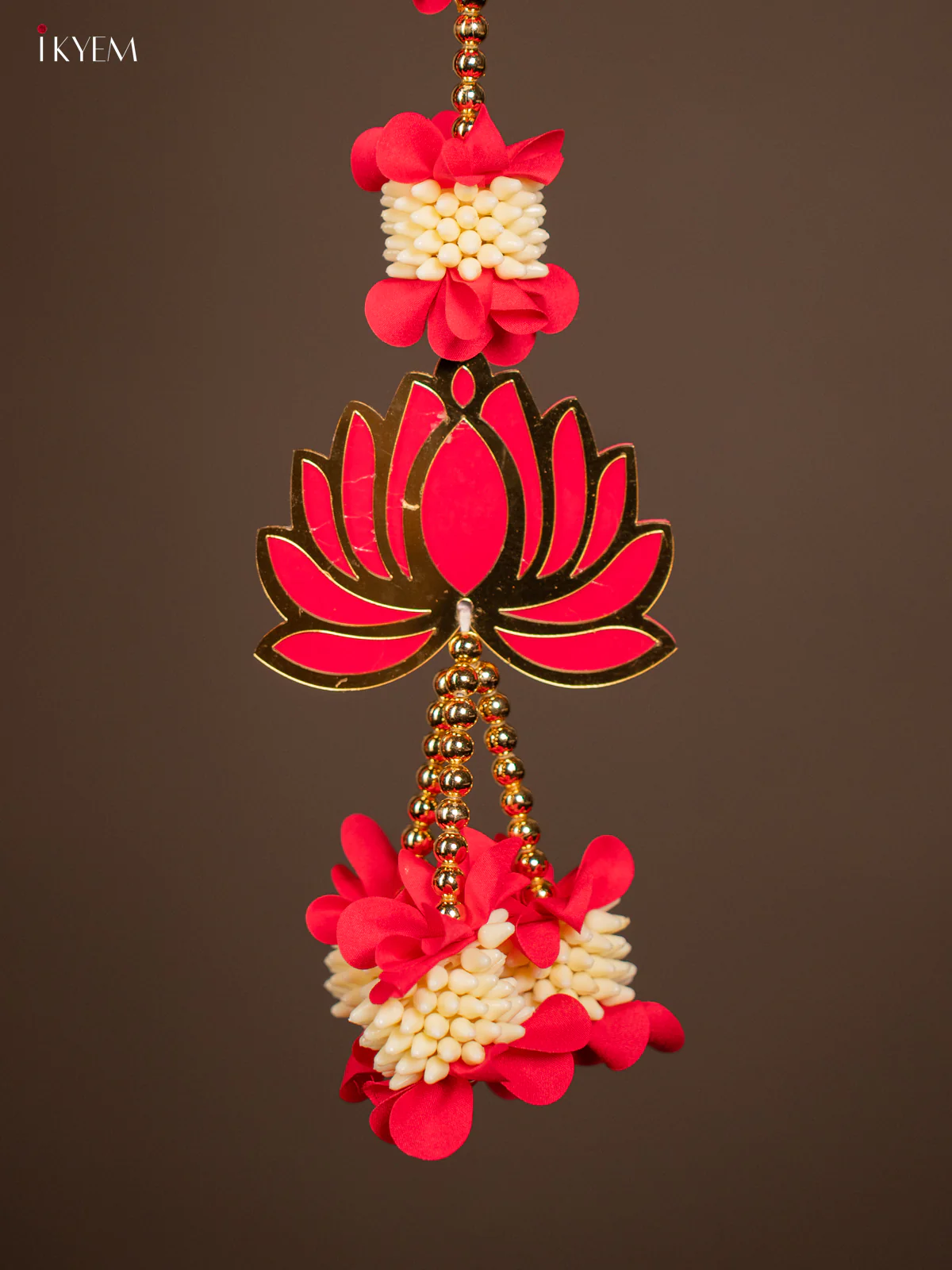Artificial flowers Toran - pink with white - 33 Inch - KG04148 - Image 3