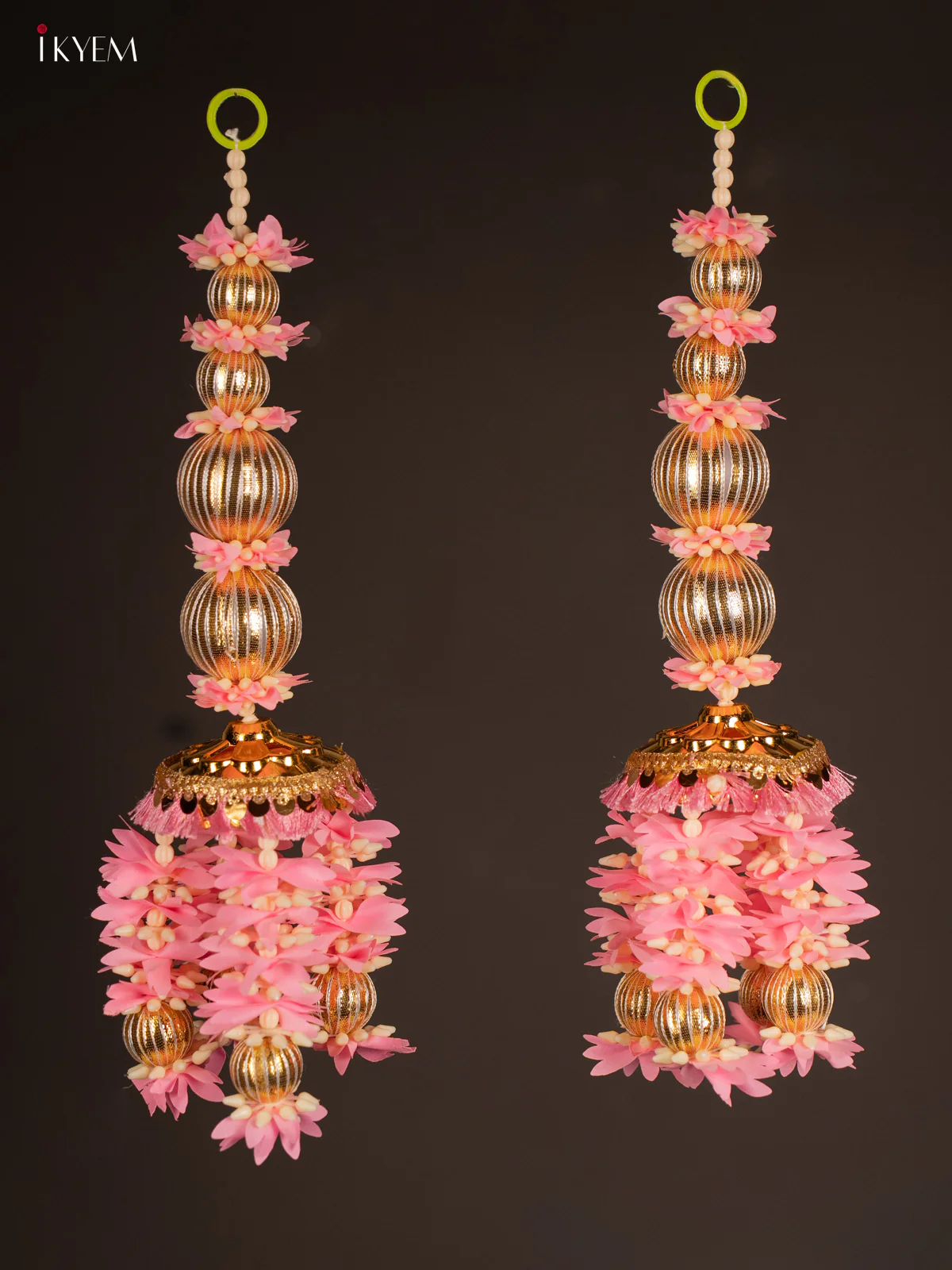 Artificial flowers Toran - light pink with white - 15 Inch - KG04156