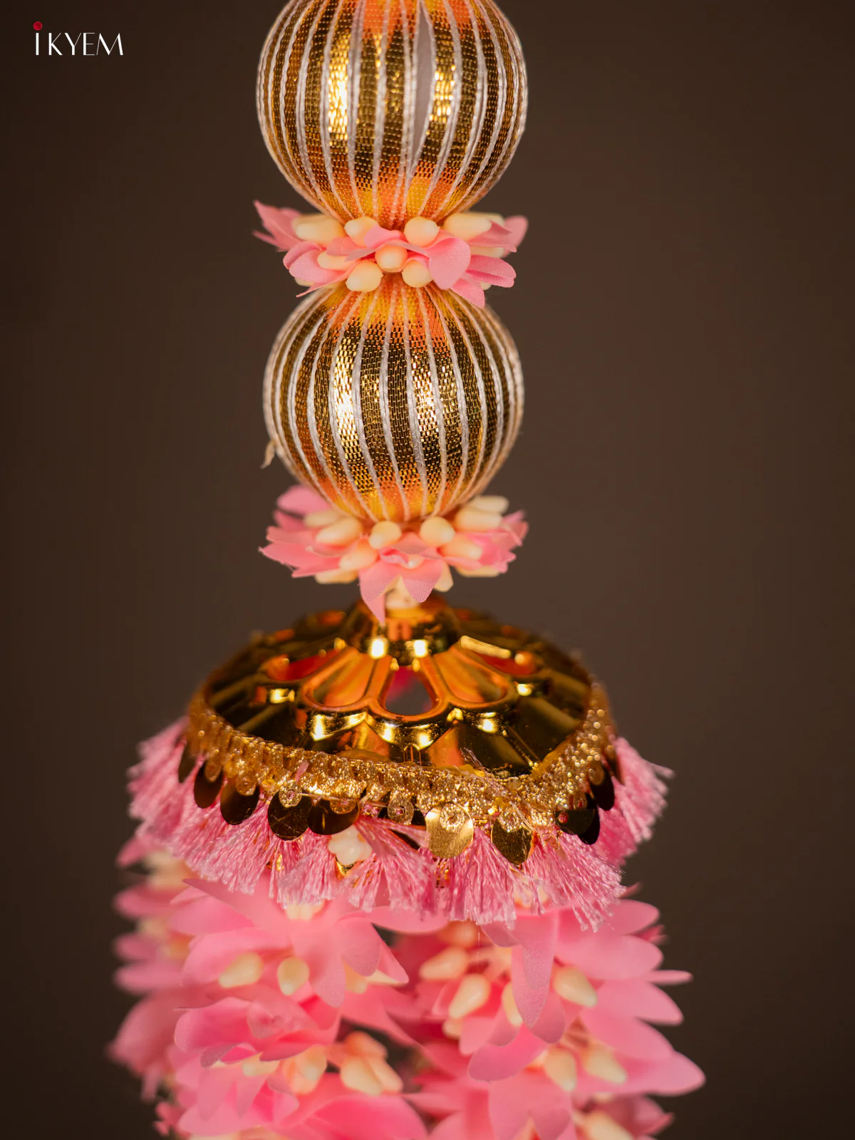 Artificial flowers Toran - light pink with white - 15 Inch - KG04156 - Image 2