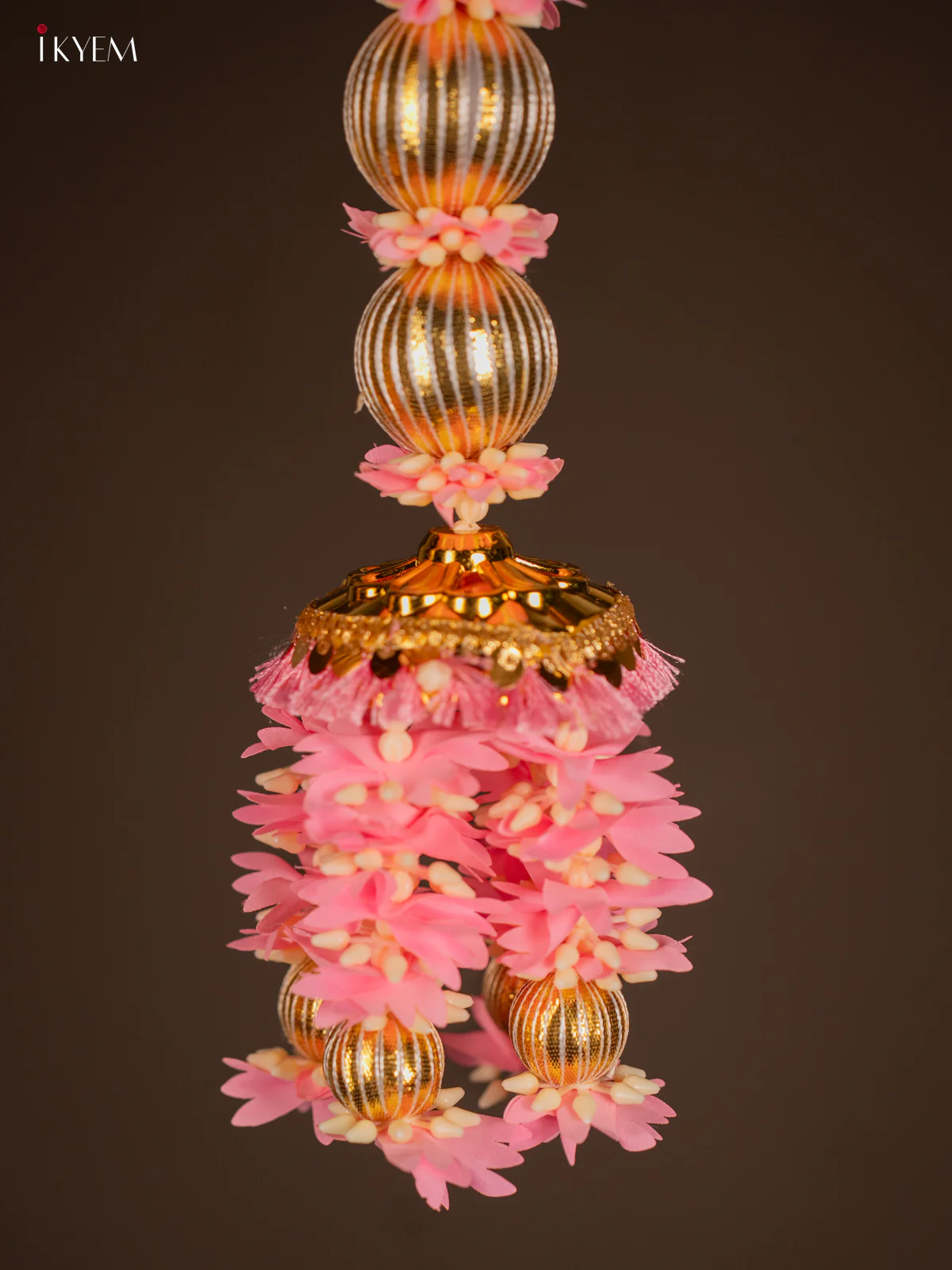 Artificial flowers Toran - light pink with white - 15 Inch - KG04156 - Image 3