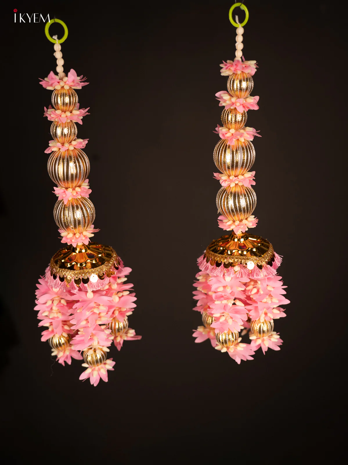 Artificial flowers Toran - light pink with white - 15 Inch - KG04156 - Image 4
