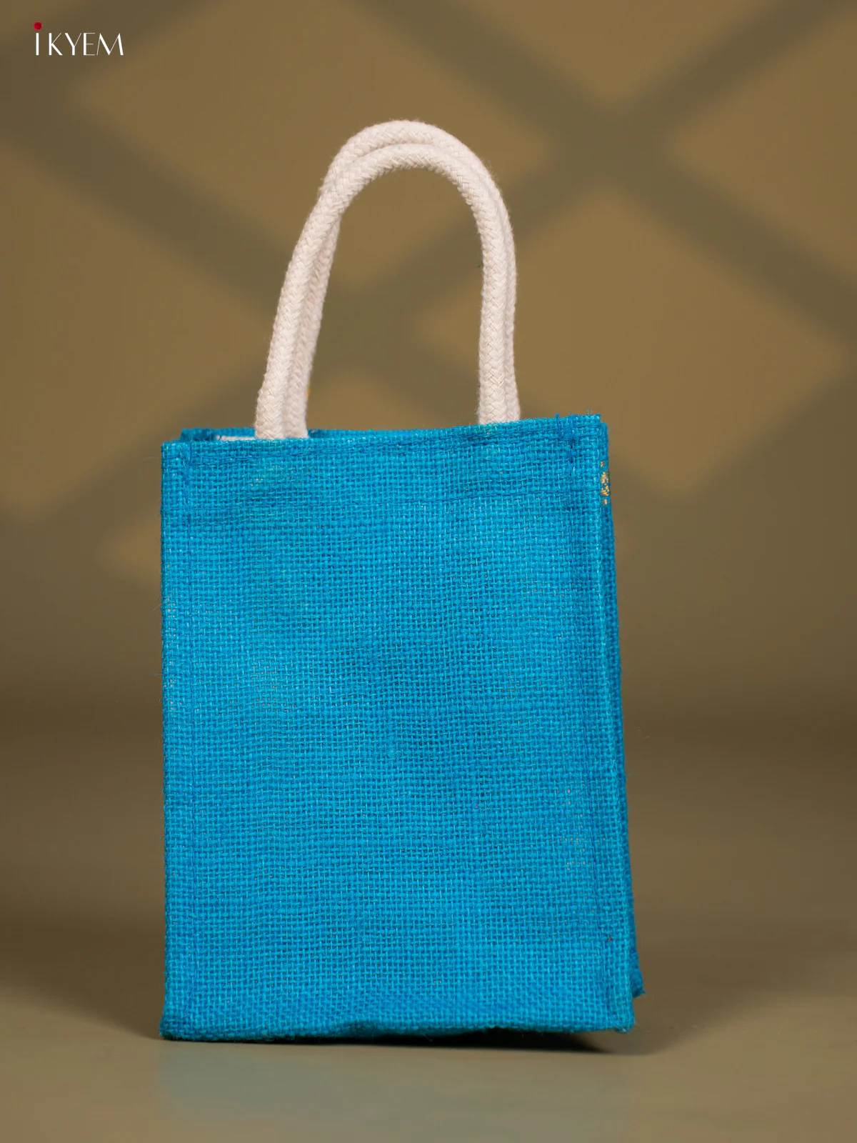 Exquisite Blue Jute Bags With Peacock Print - 8 Inch - KG08114 - Image 4