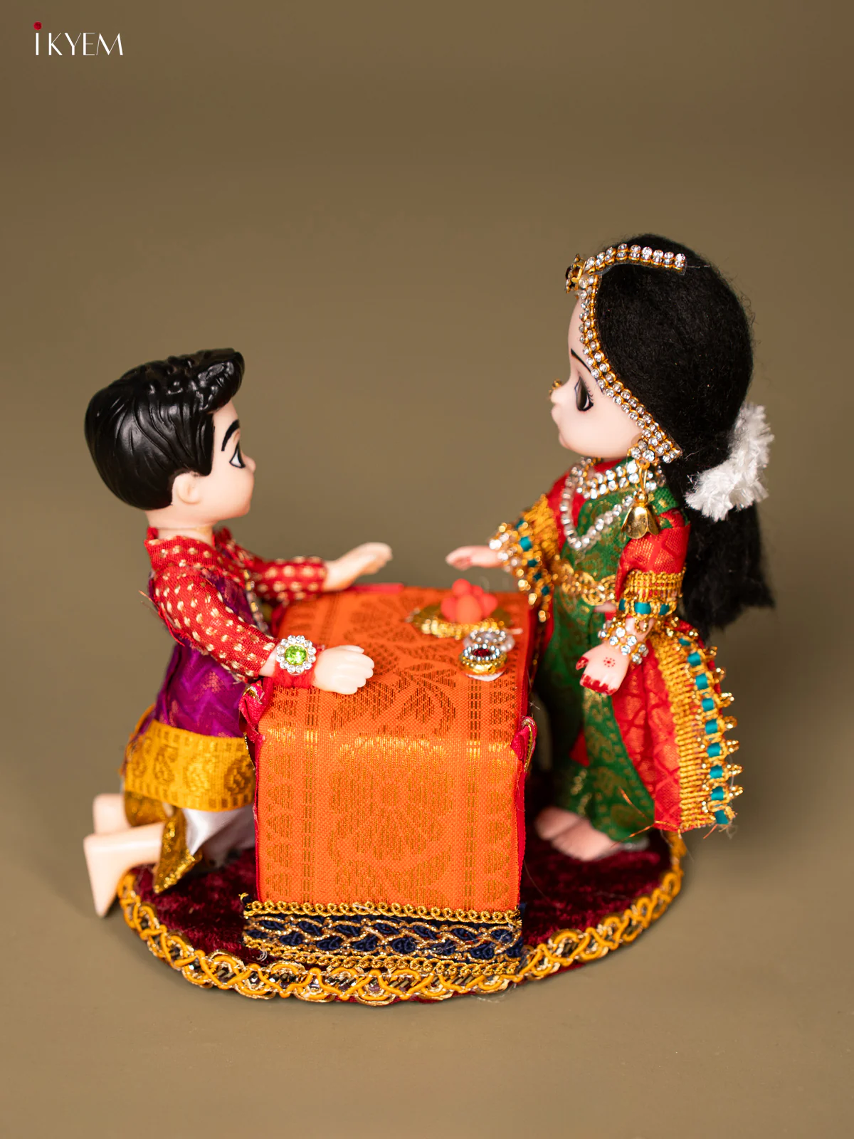 Raksha Bandhan Brother & Sister - purple with green - KG18126 - Image 2