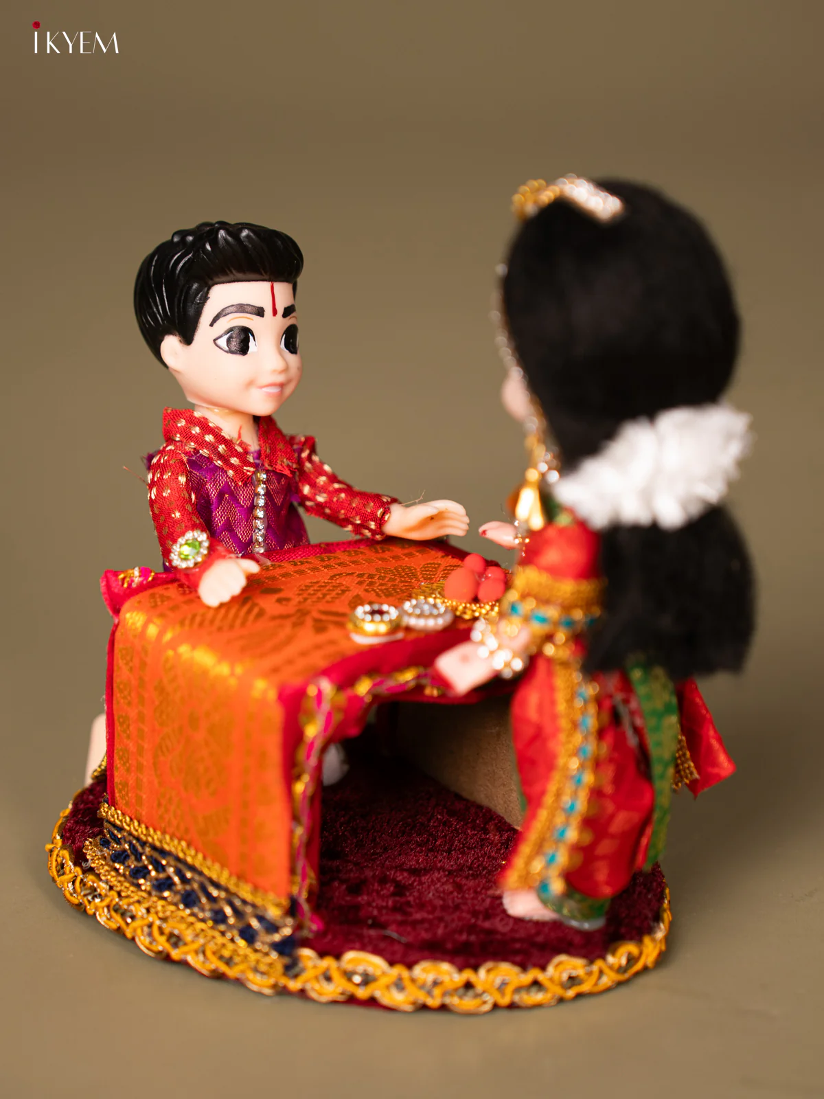 Raksha Bandhan Brother & Sister - purple with green - KG18126 - Image 4