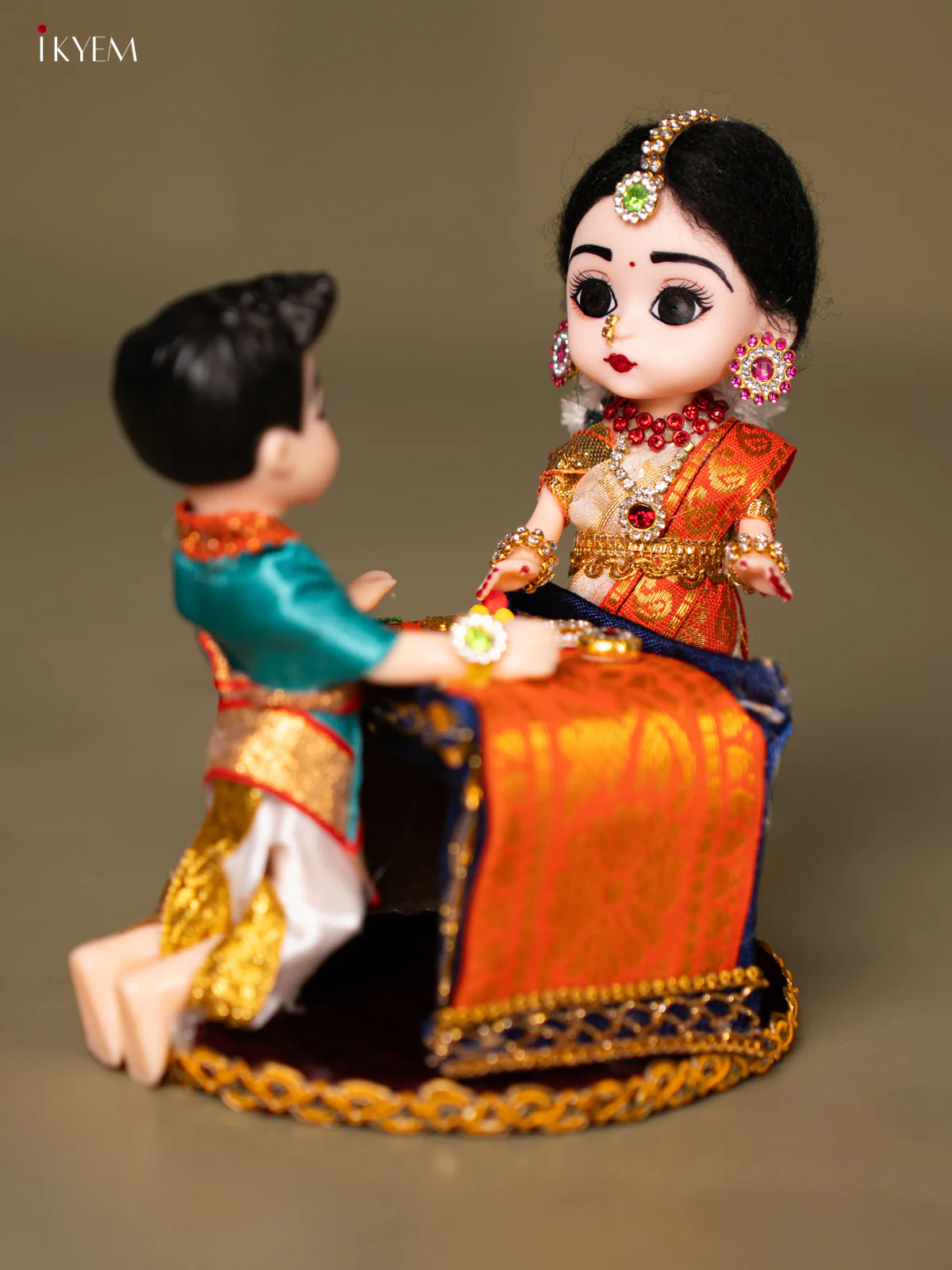 Raksha Bandhan Brother & Sister - Sky Blue with Sandal - KG18130 - Image 4
