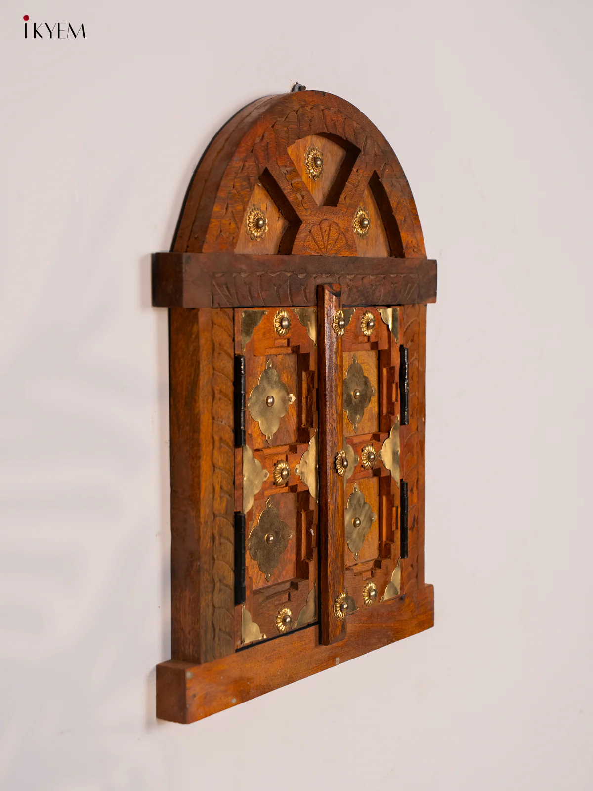 Wooden Jharokha with Brass Work - KG22133 - Image 2