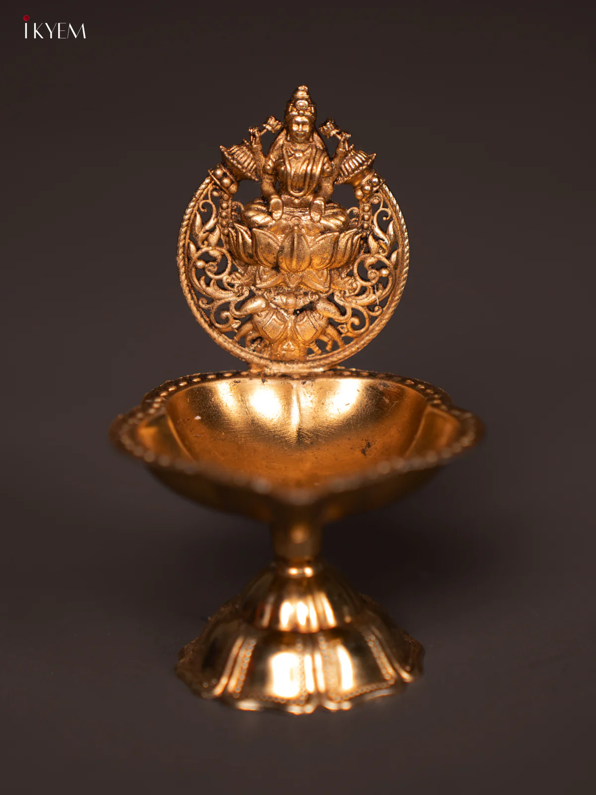 Brass Lakshmi Diya - 3.6 Inch - KG24132