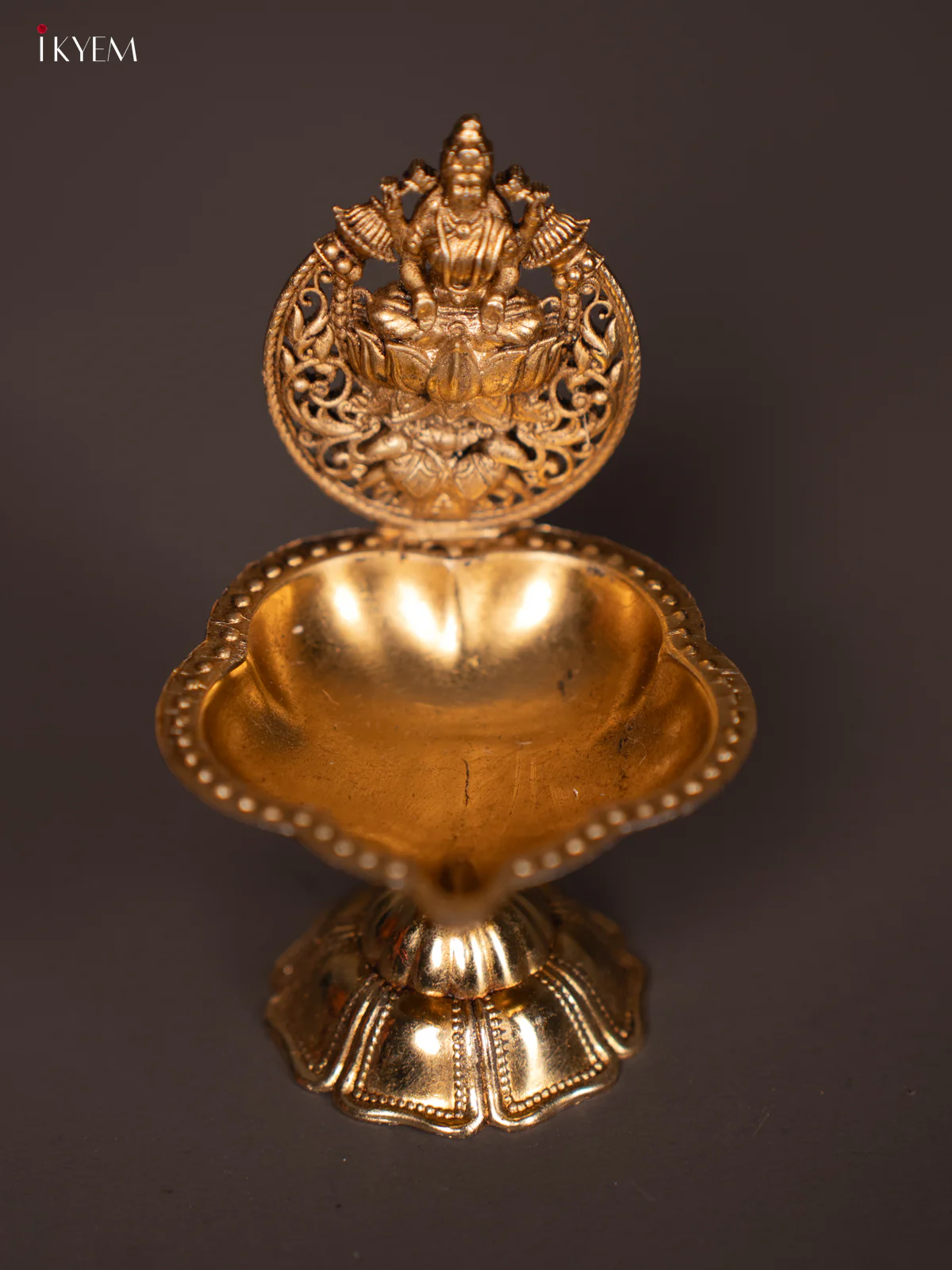 Brass Lakshmi Diya - 3.6 Inch - KG24132 - Image 3