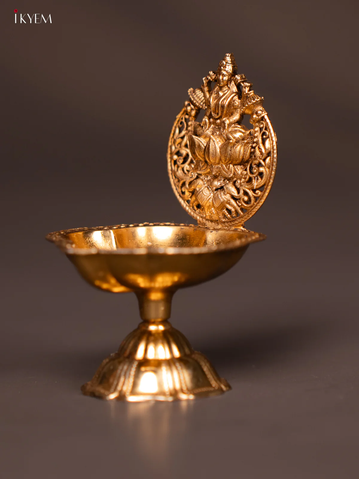 Brass Lakshmi Diya - 3.6 Inch - KG24132 - Image 4