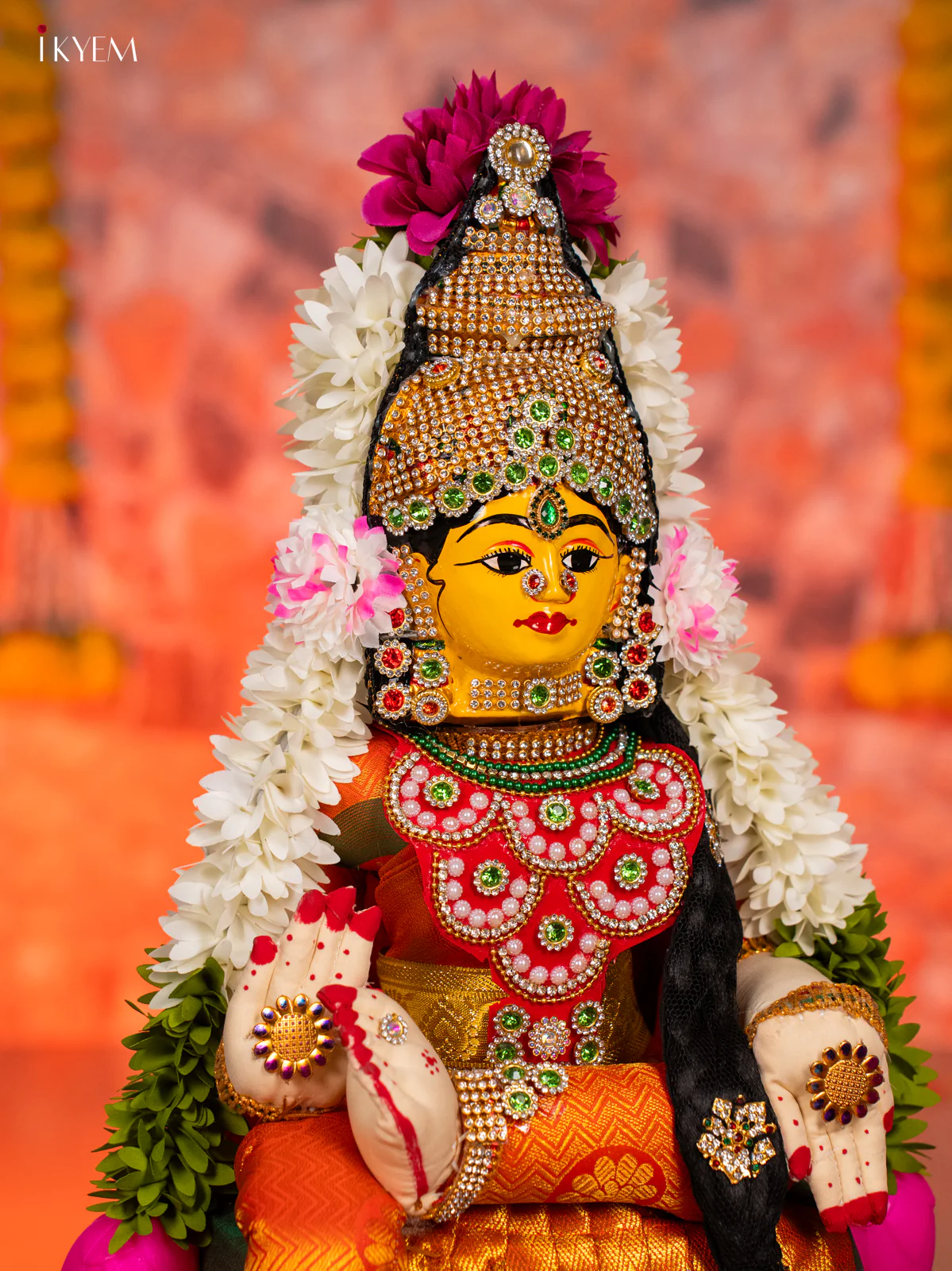 Varamahalakshmi  Doll - Orange 17 Inches - KG30126 - Image 3