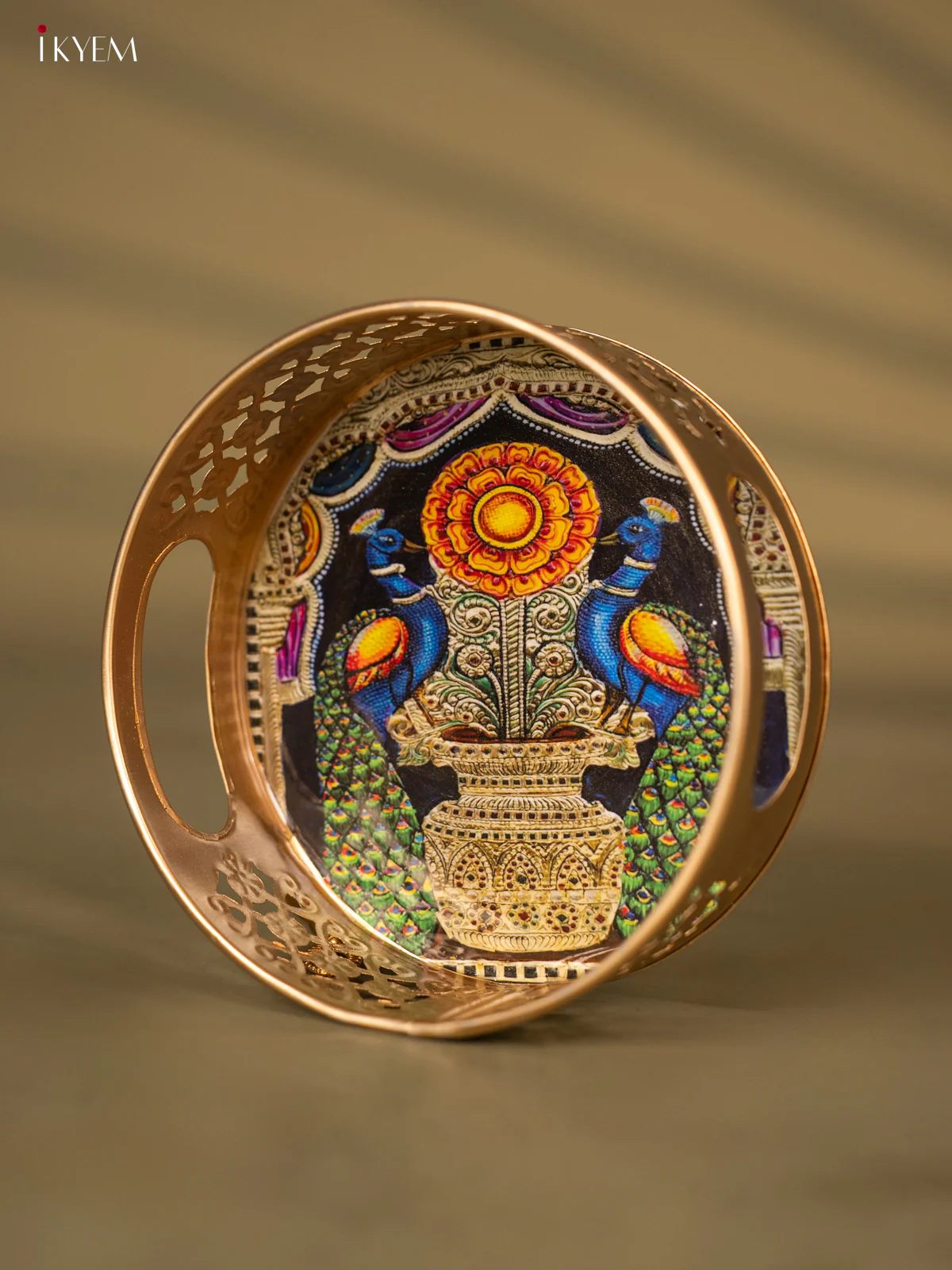 Metal Digital Tray- Peacock Blue With Black - 6 Inches - KH05168 - Image 3
