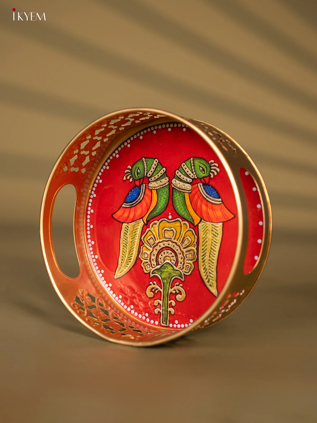 Metal Digital Tray- Parrot With Red - 6 Inches - KH05169 - Image 3