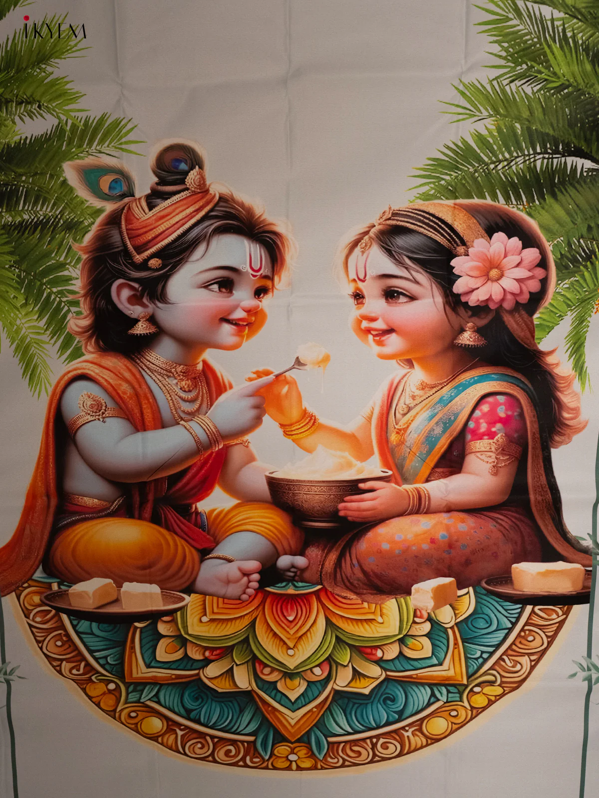 Radha Krishna Backdrop - (5×8 feet) - KH06130 - Image 3