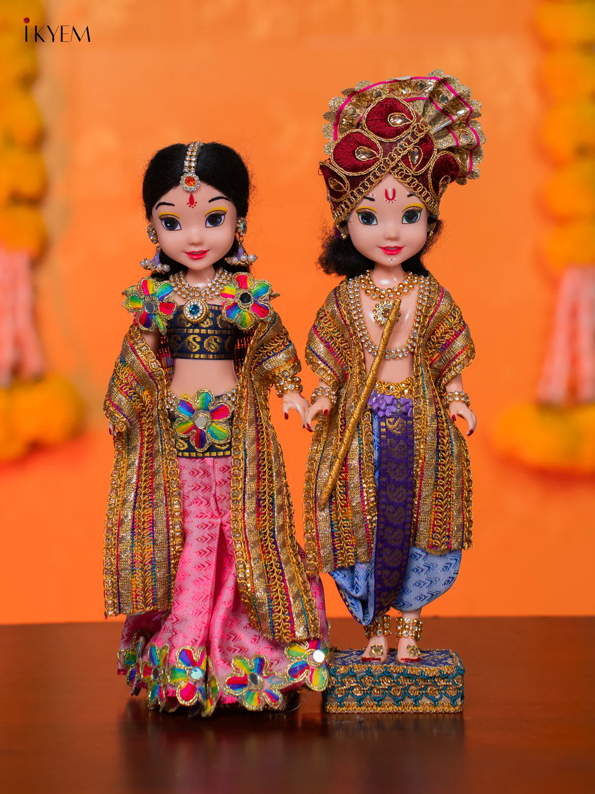 RADHA KRISHNA - Golu Display Doll - 10 Inches - KH07149