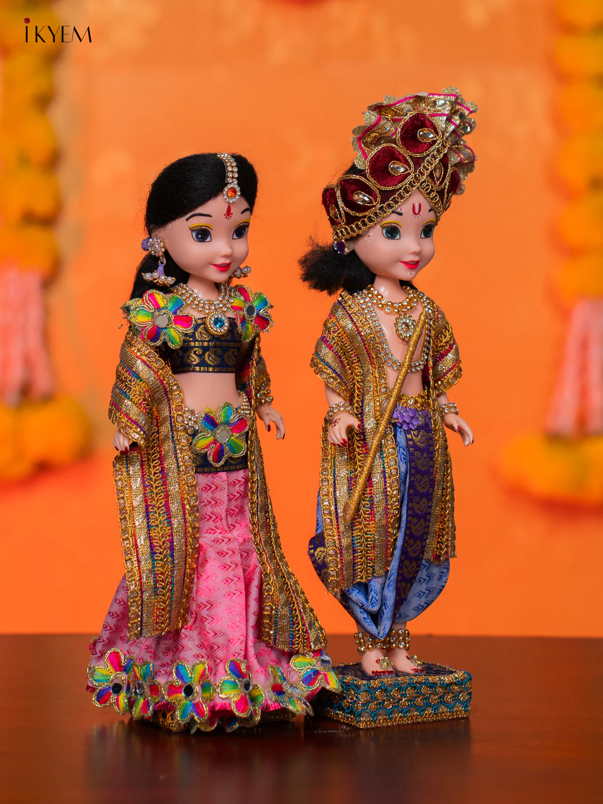 RADHA KRISHNA - Golu Display Doll - 10 Inches - KH07149 - Image 2