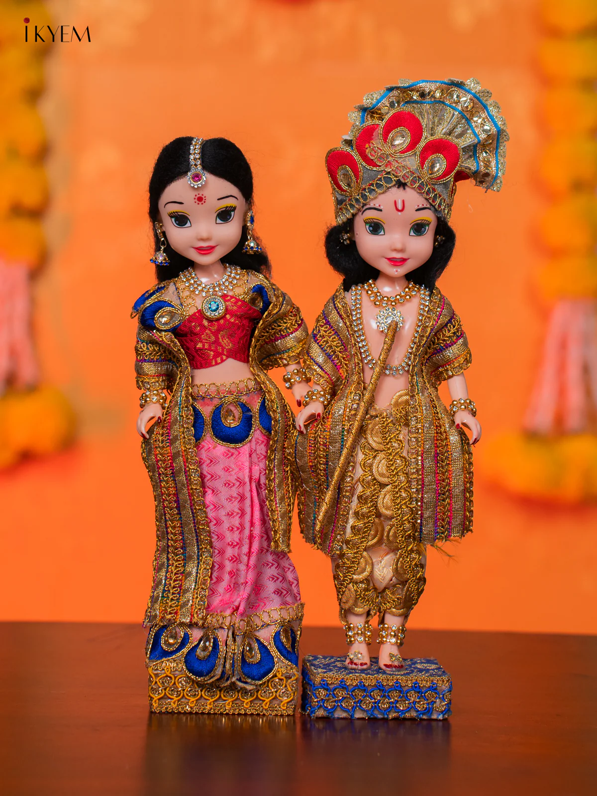 RADHA KRISHNA - Golu Display Doll - 10 Inches - KH07150