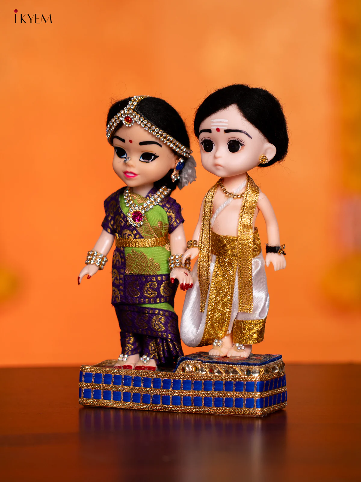 IYER COUPLE - Golu Display Doll - 7 Inches - KH07152 - Image 3