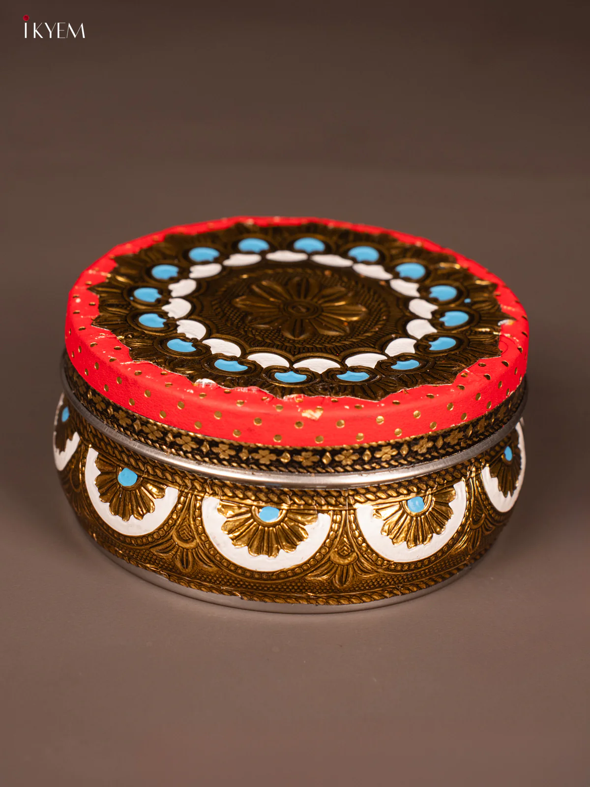 Oxidised Red colour steel box (4.5x4.5) - KH09115