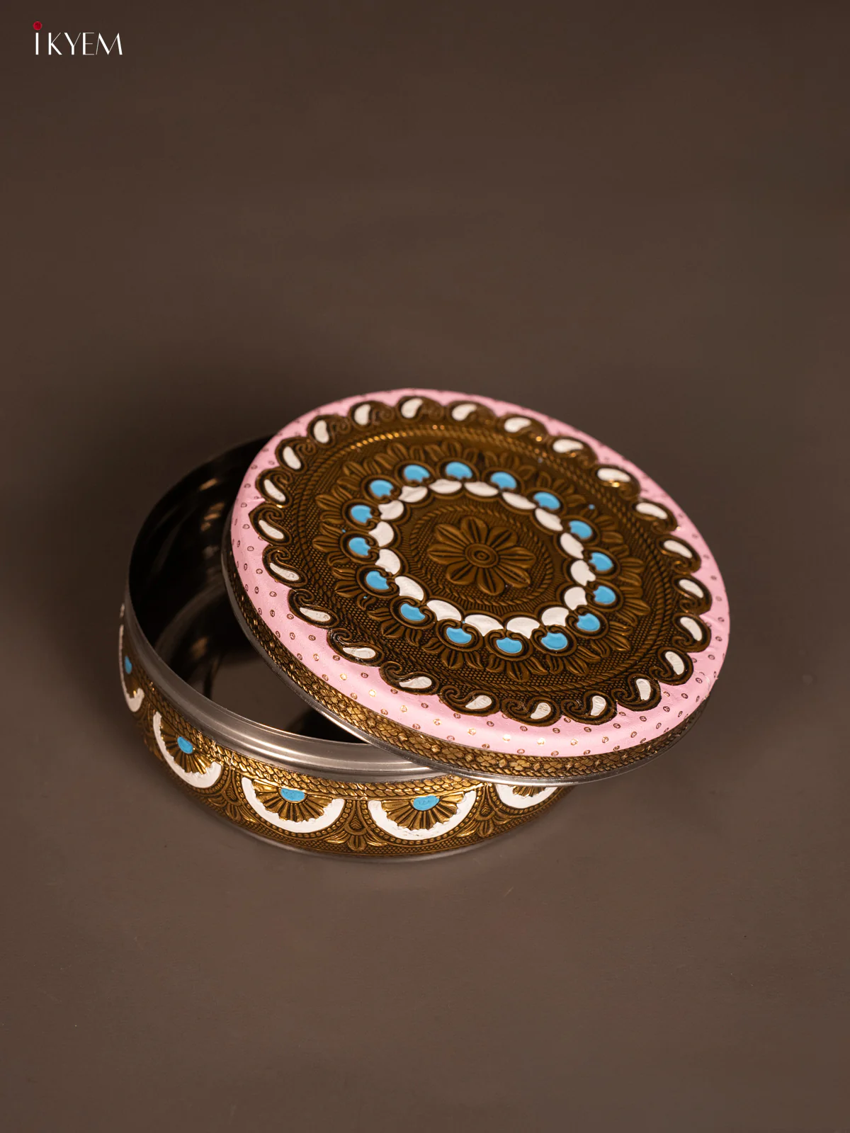 Oxidised Pink colour steel box (6X6) Inches - KH09124
