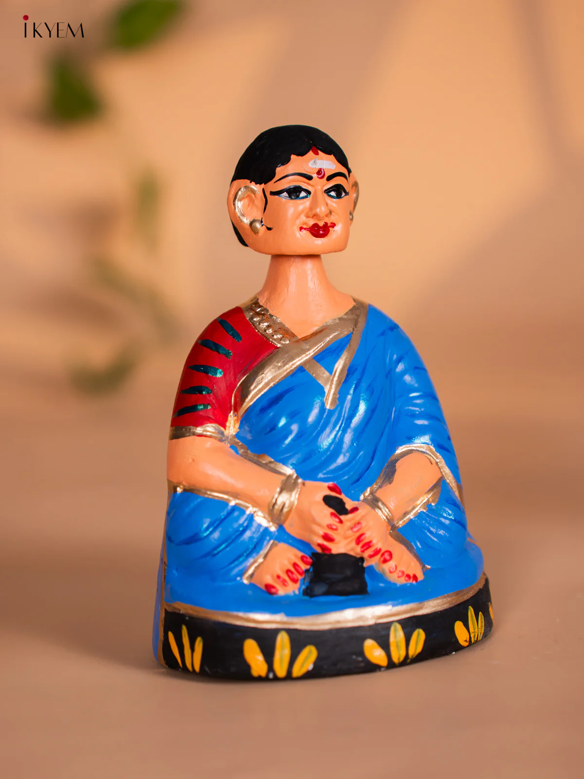Thanjavur Dancing Doll - Couples - 7 Inch - Red & Blue - KH13148 - Image 3