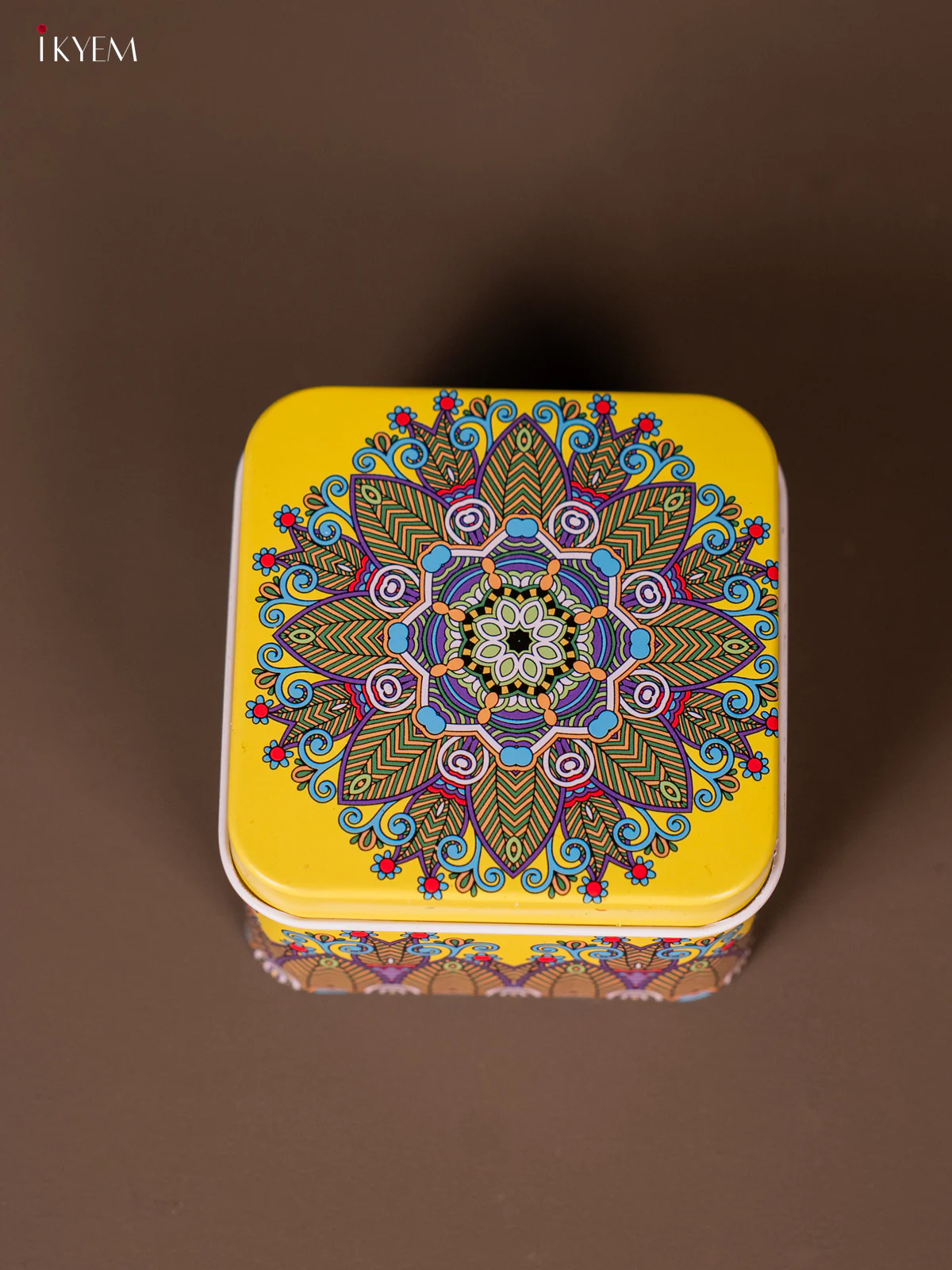 Square Decorative Tin Box - Multicolour - KH14119 - Image 2