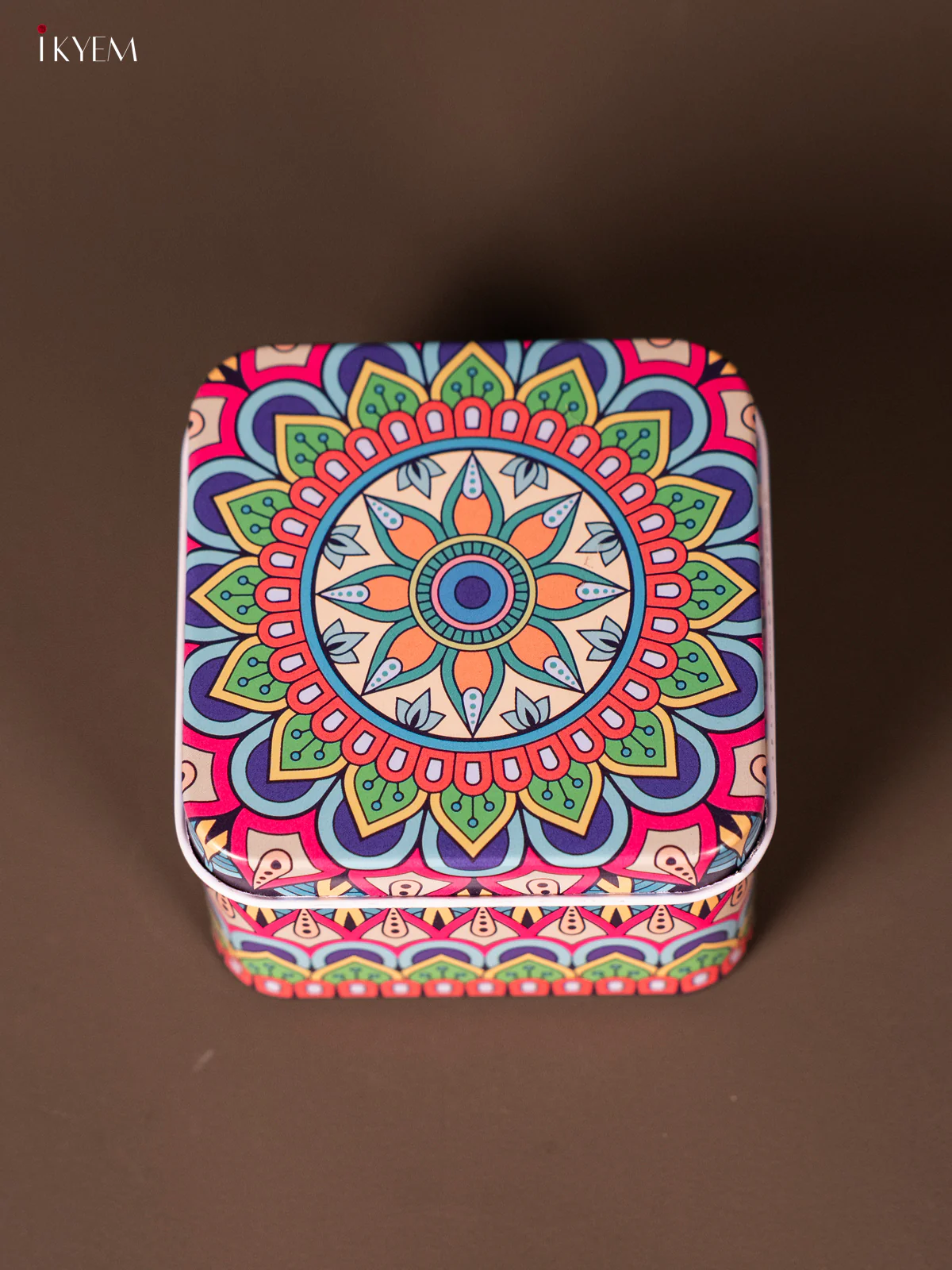 Square Decorative Tin Box - Multicolour - KH14124 - Image 2
