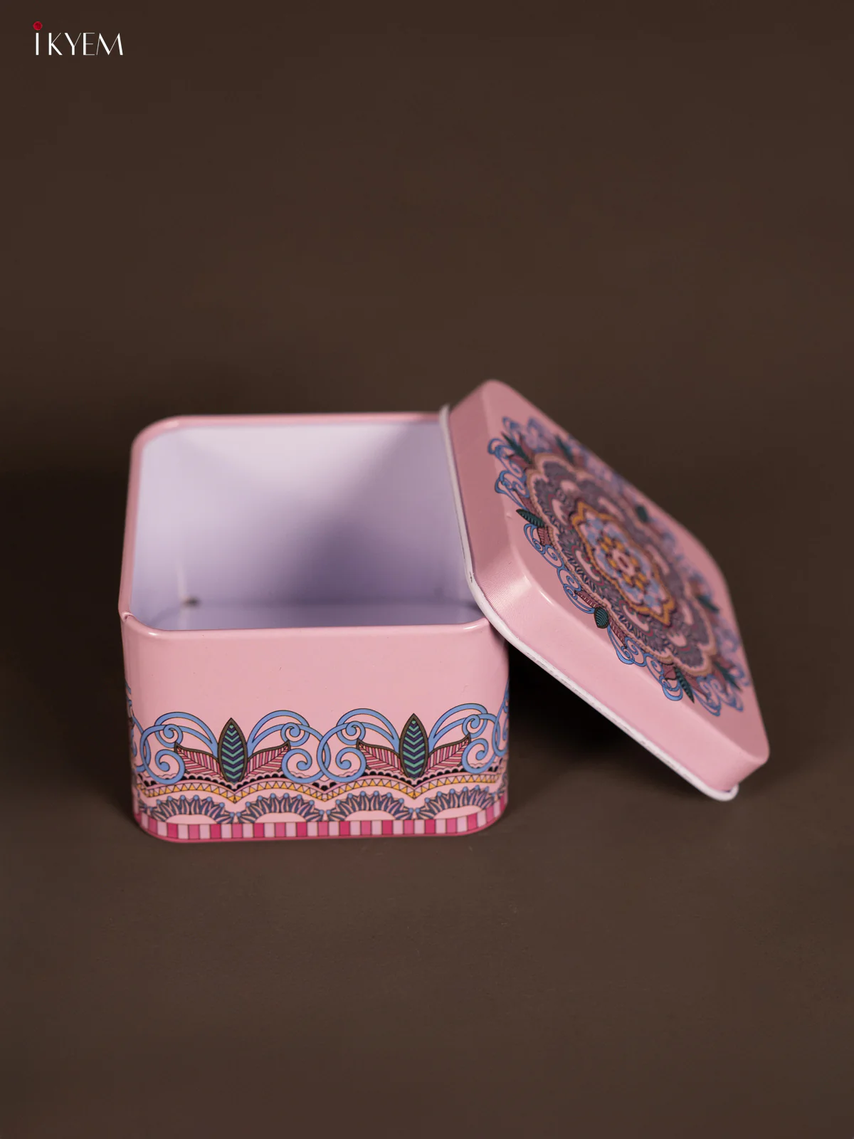 Square Decorative Tin Box - Voilet - KH14126 - Image 3