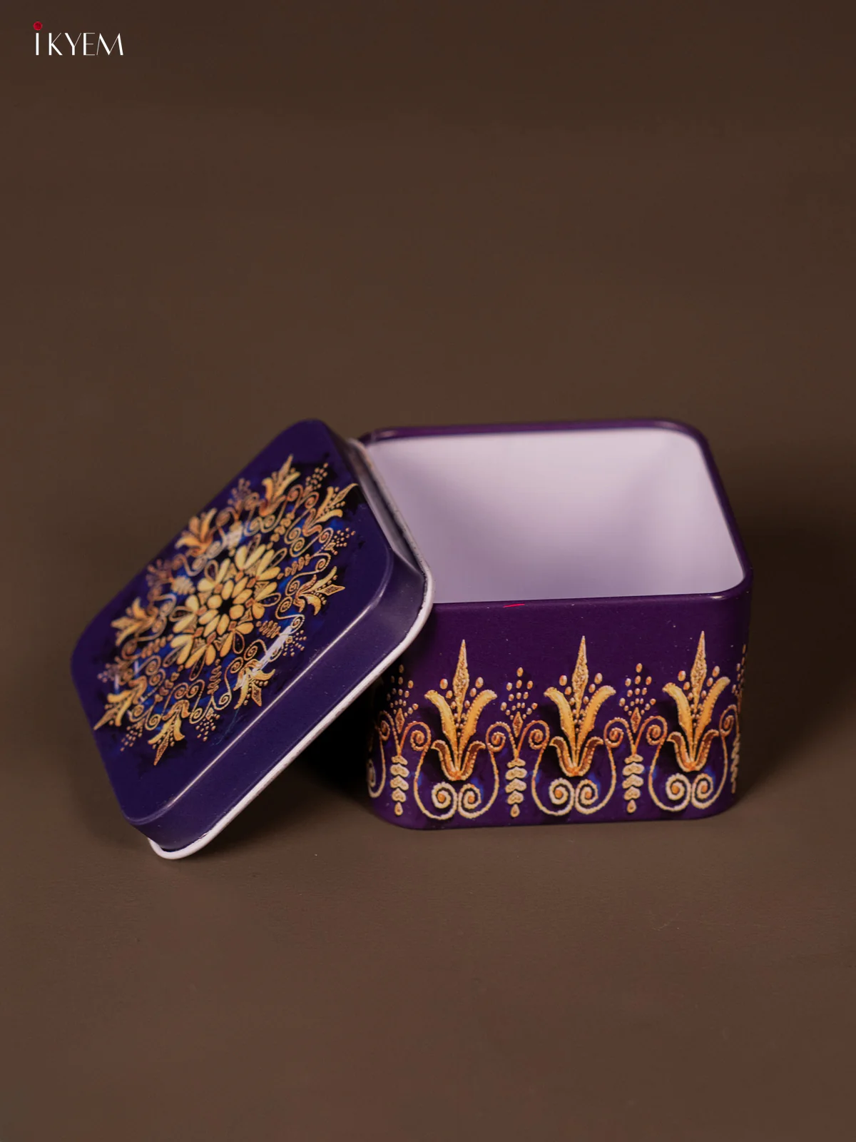 Square Decorative Tin Box - Purple - KH14130 - Image 3