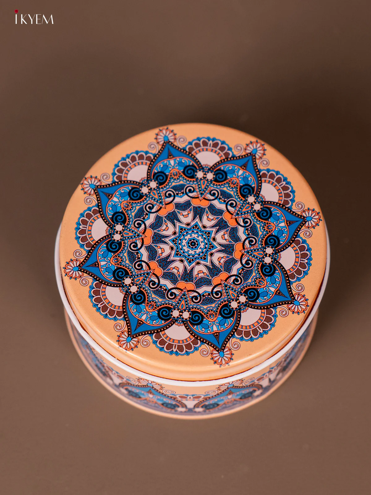 Round Decorative Tin Box - Multicolour - KH14136 - Image 2