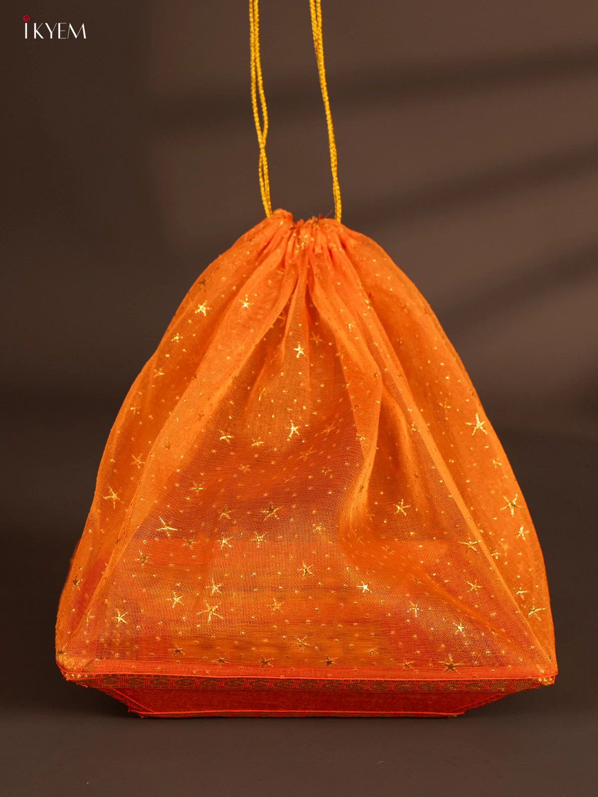 Korai Stackable tray with Net Potli - Orange - KH14147