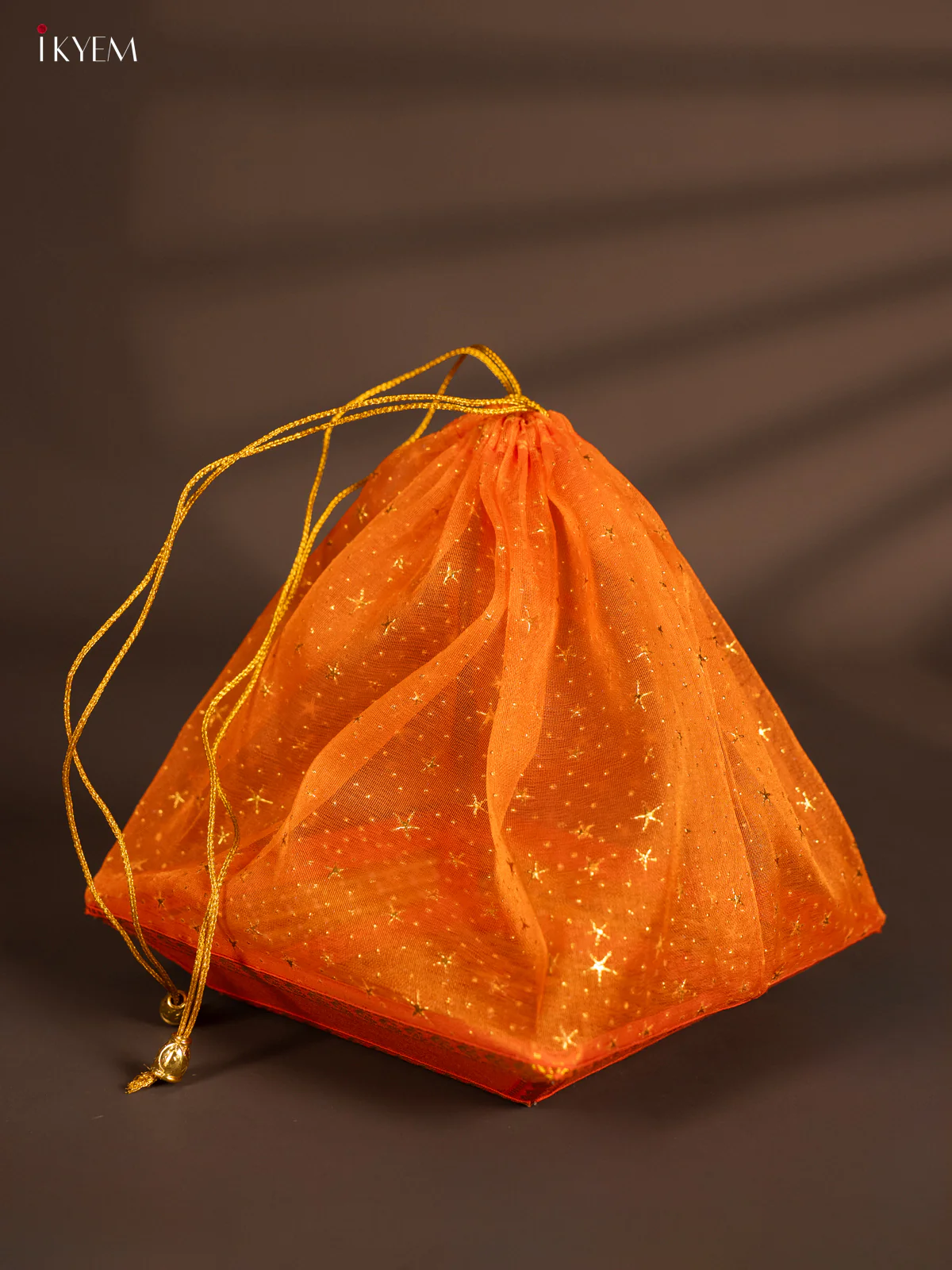 Korai Stackable tray with Net Potli - Orange - KH14147 - Image 3
