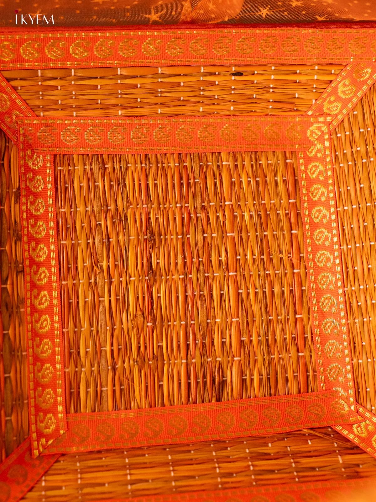 Korai Stackable tray with Net Potli - Orange - KH14147 - Image 4