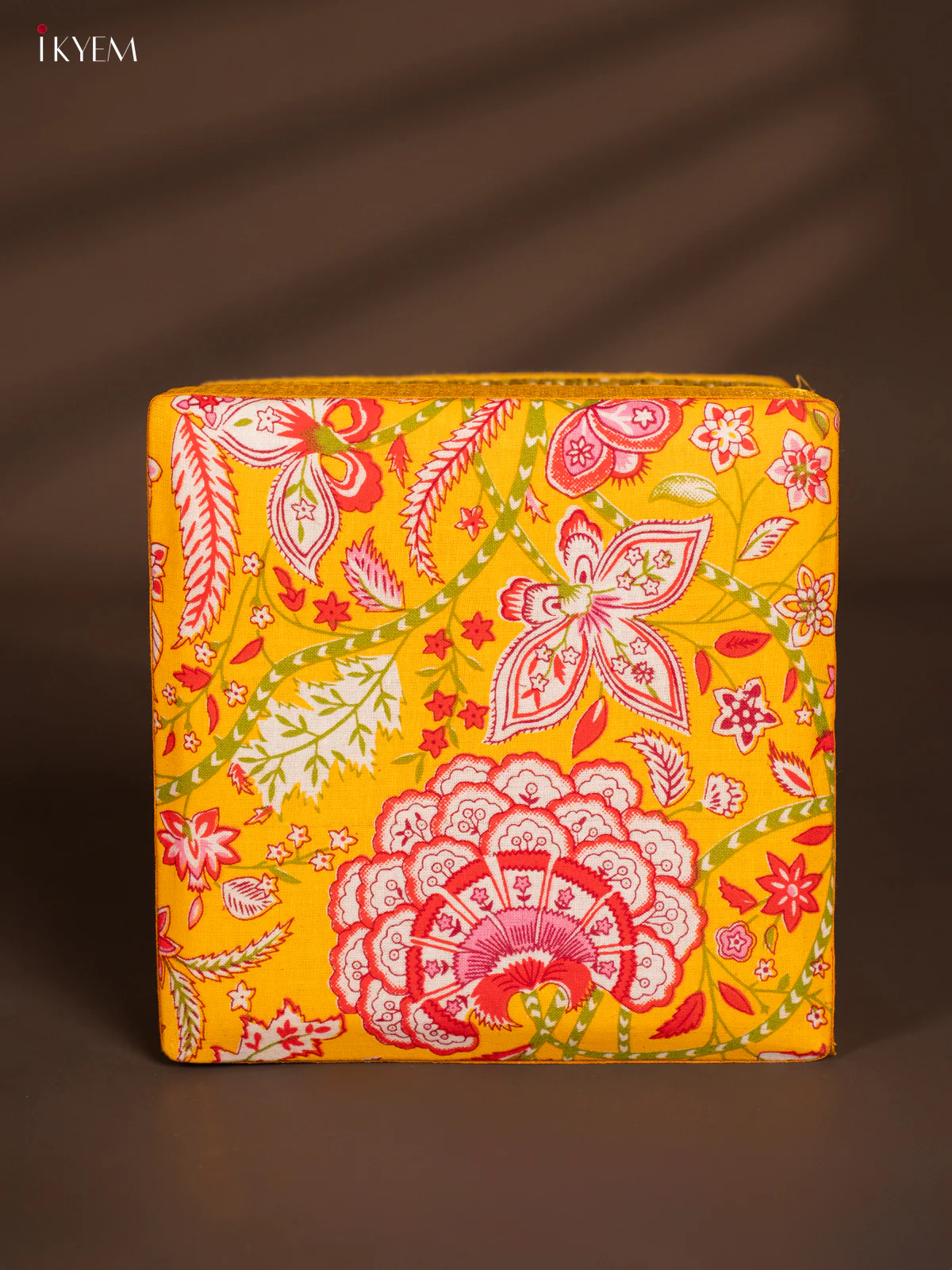 Korai Kalamkari square box - Green - 8*8 Inches - KH14159 - Image 2