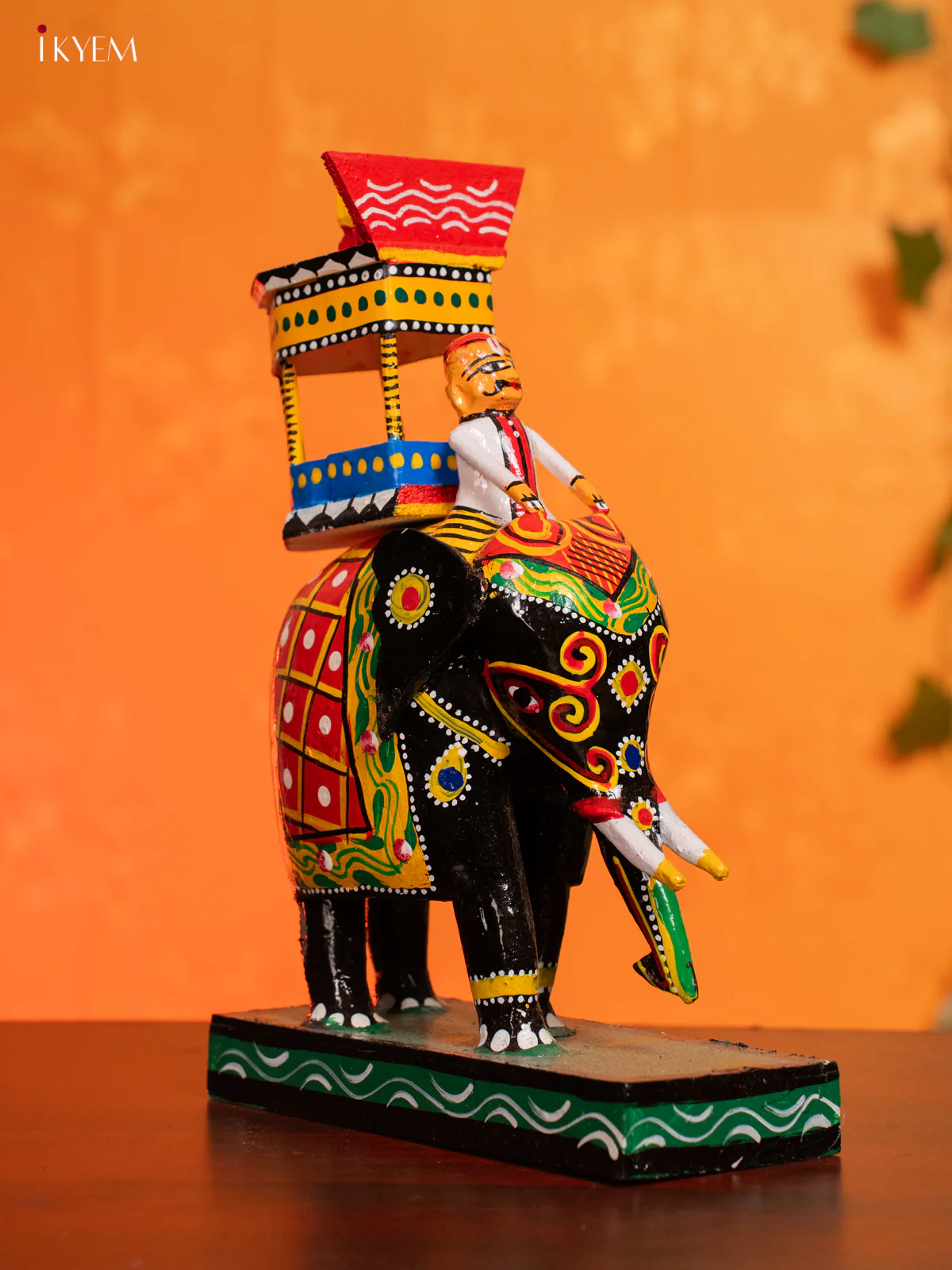 Handmade Kondapalli Elephant Ambari Toy - 10.5 Inches - KH18131