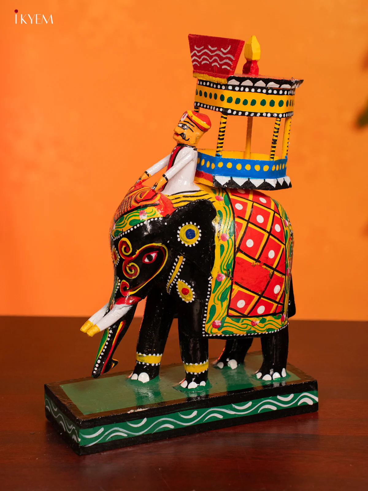 Handmade Kondapalli Elephant Ambari Toy - 10.5 Inches - KH18131 - Image 5