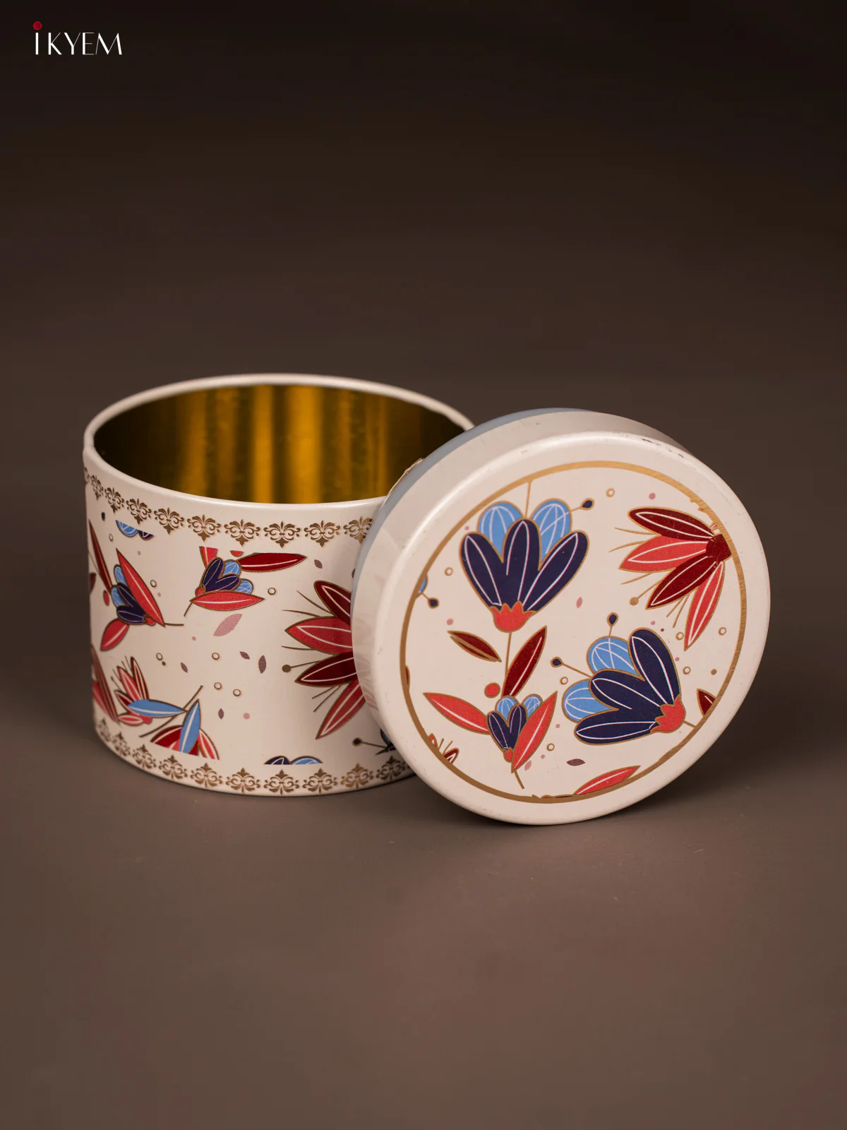 Digital Printed Dry Fruit & Snacks Tin Jar Cylinder - 3 inch - Light Grey - KH19121 - Image 3