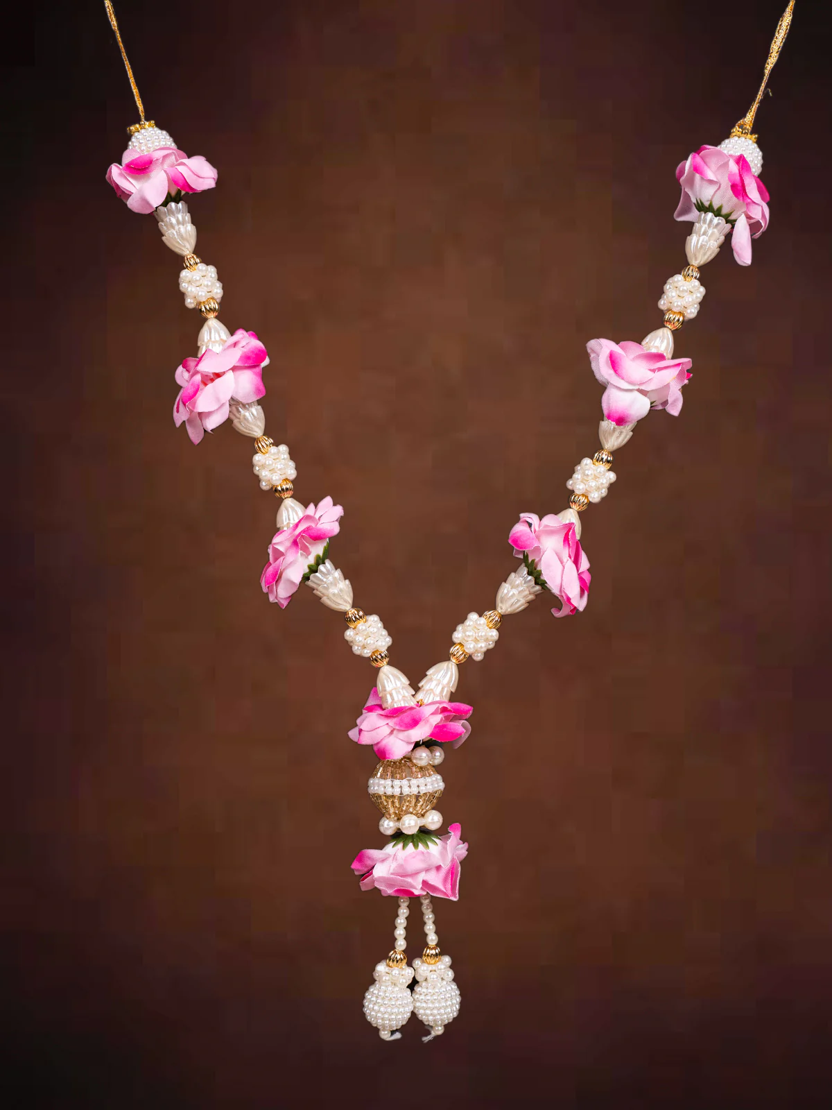Artificial flowers Deity Garland - Baby Pink - KH21256