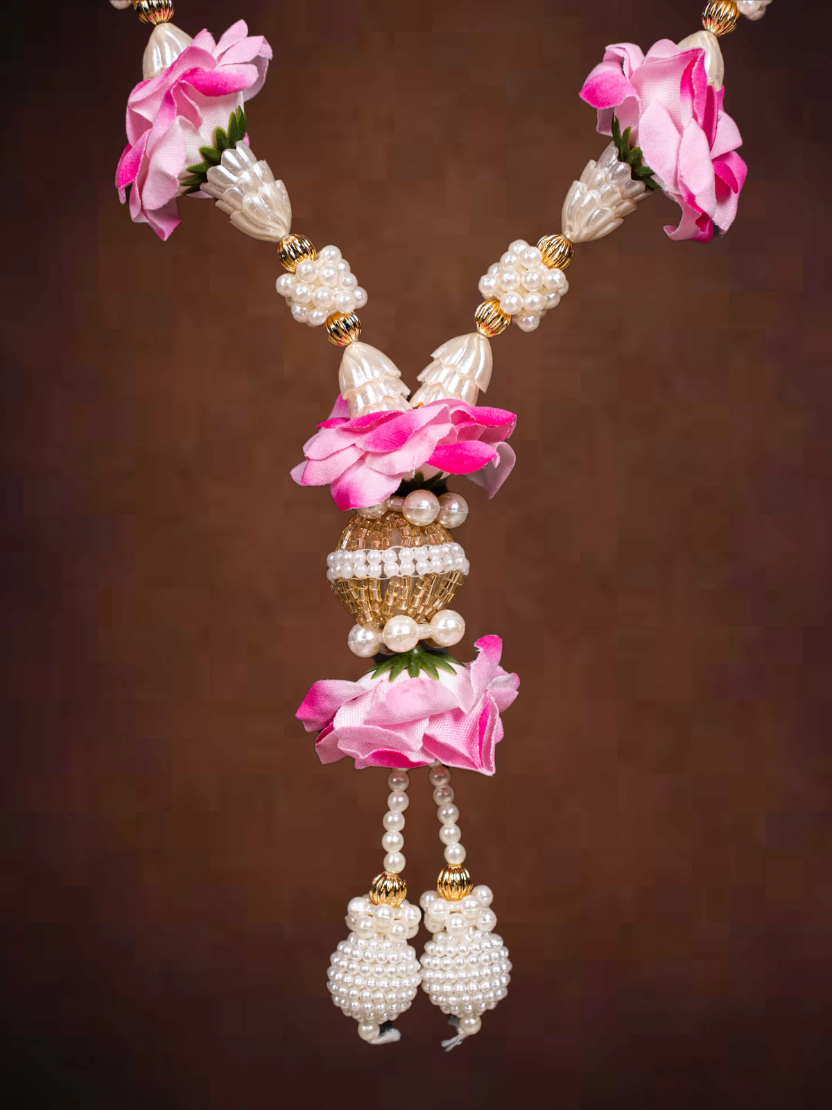 Artificial flowers Deity Garland - Baby Pink - KH21256 - Image 2