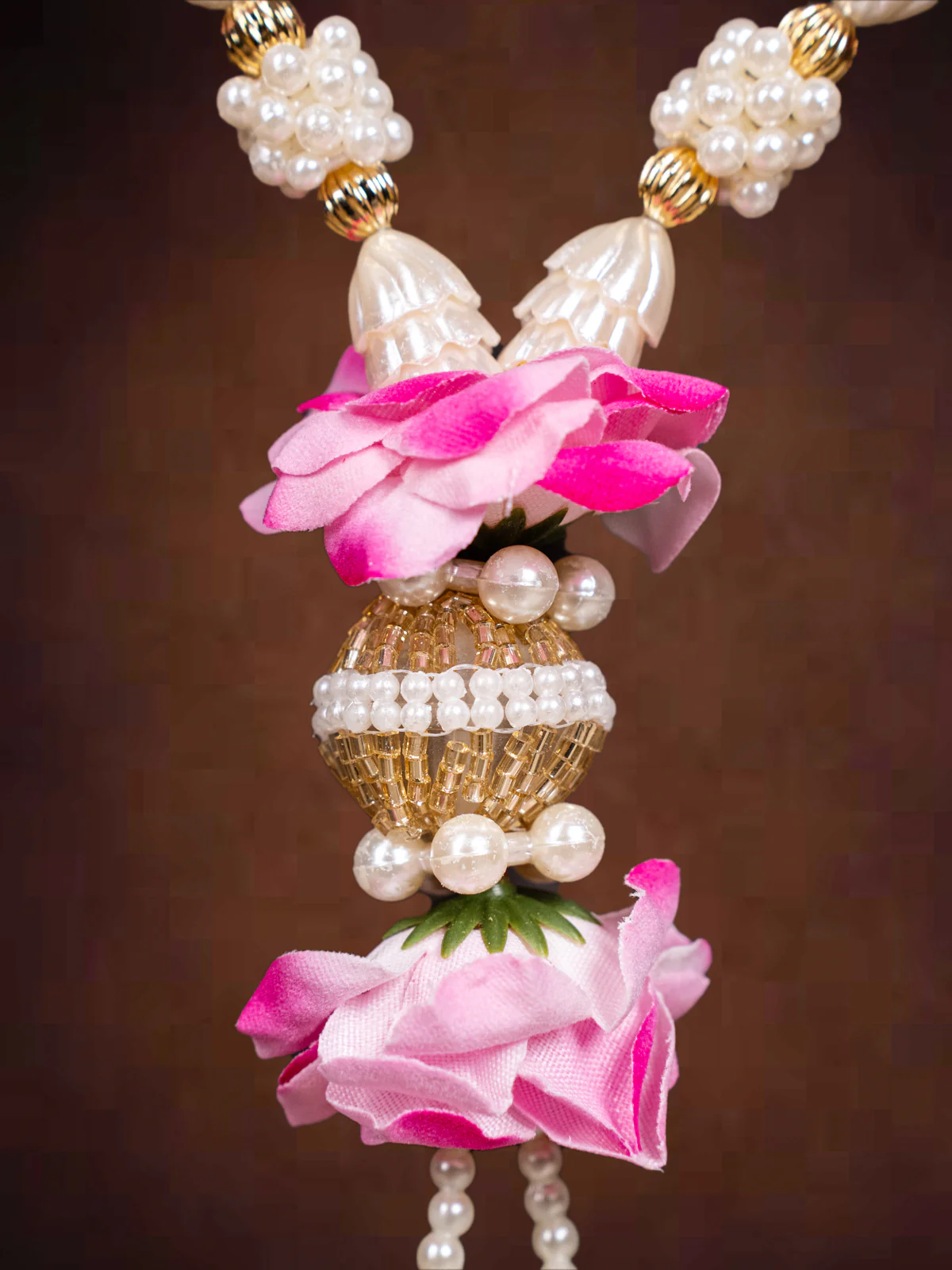 Artificial flowers Deity Garland - Baby Pink - KH21256 - Image 3