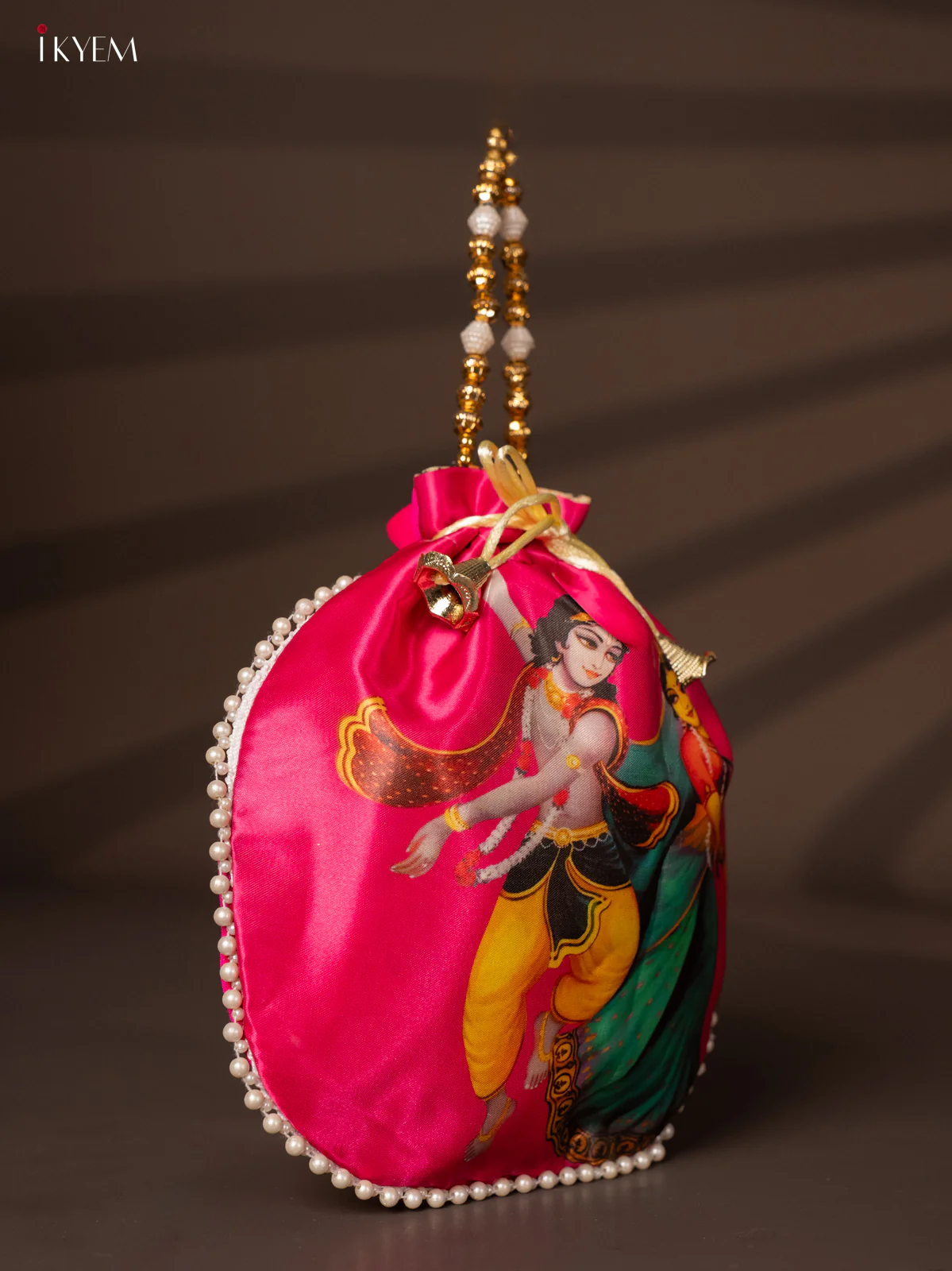 Radha Krishna Digital Printed Potli Bag - Pink - KH22153 - Image 2