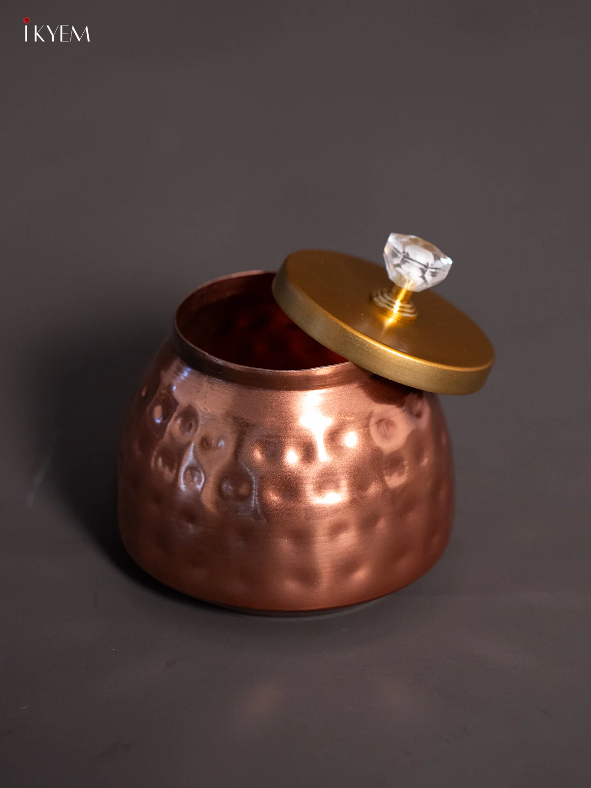 Copper Dry Fruit Jar with Gold Lid - 4 Inch - KH25117 - Image 3