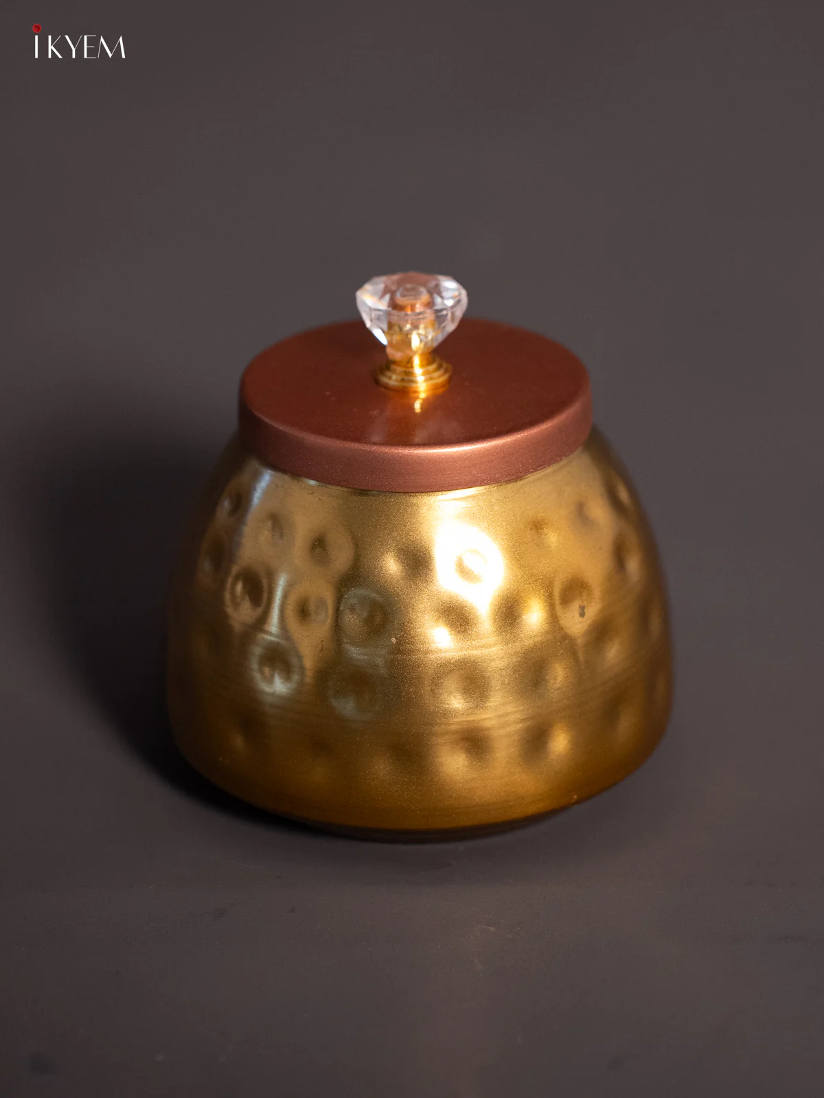 Gold Dry Fruit Jar with Copper Lid - KH25118